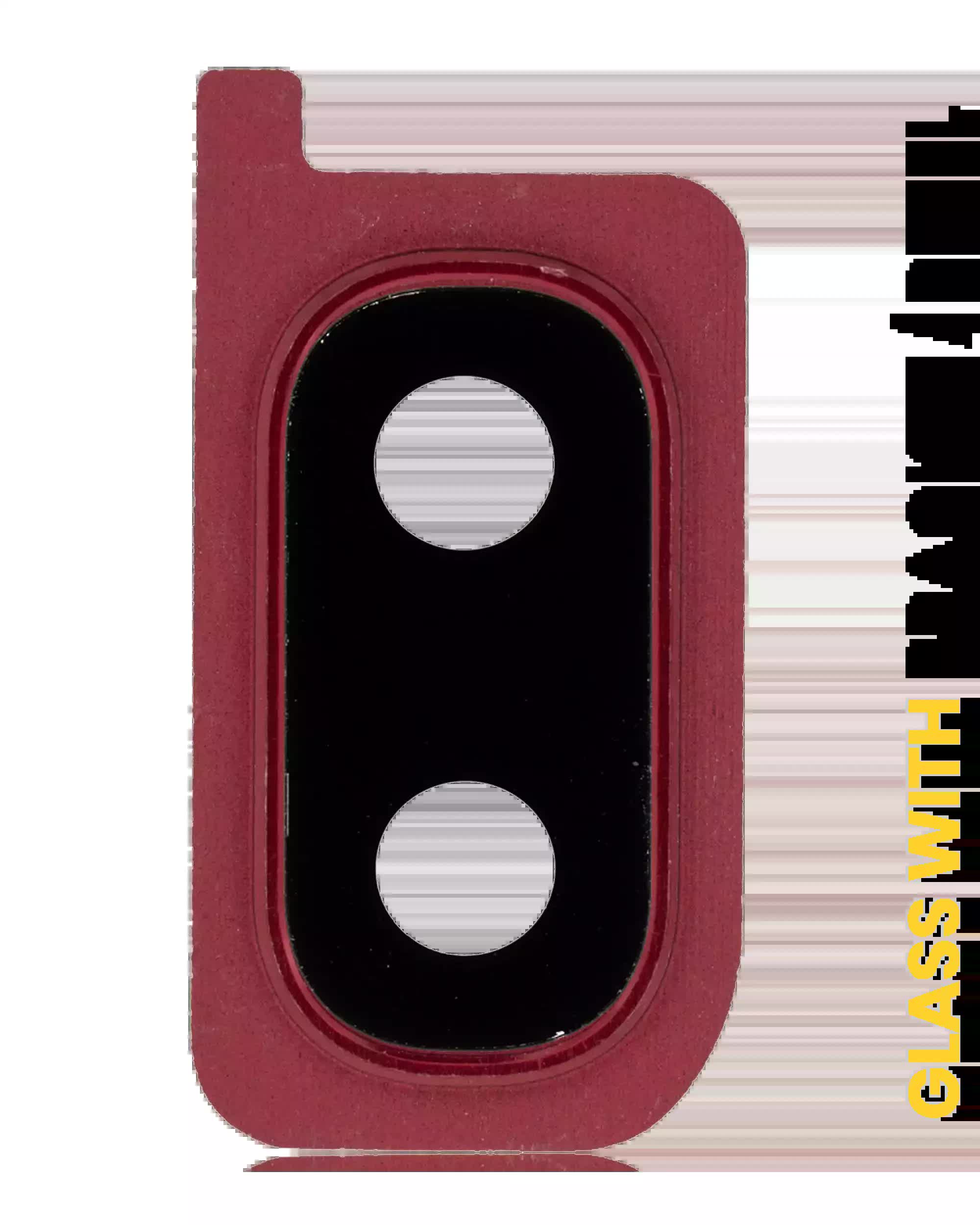 Rückkamera-Glas mit Halterung / Blende für Samsung Galaxy A20 (A205 / 2019) (Red (Rot))