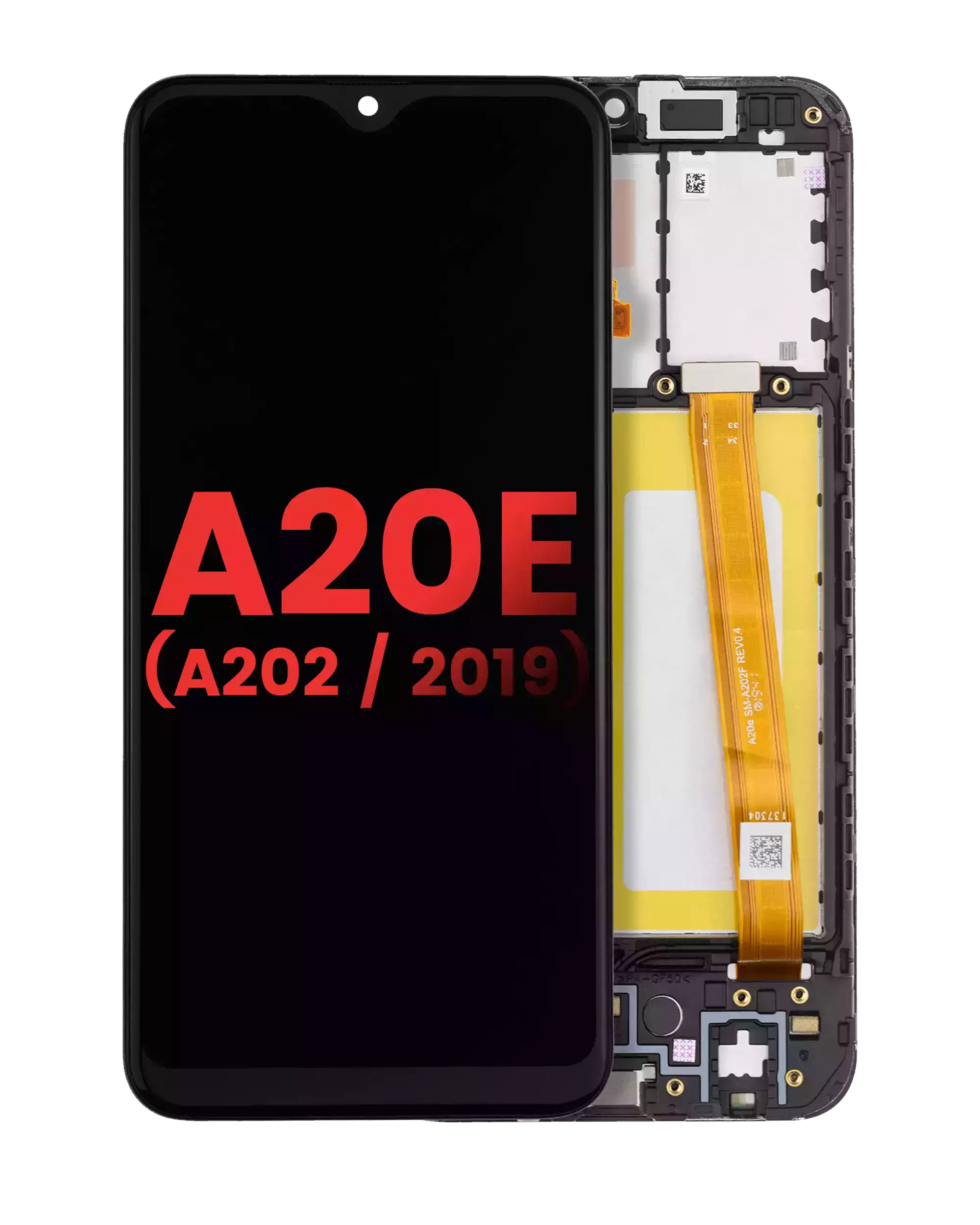 LCD Display mit Rahmen für Samsung Galaxy A20e (A202 / 2019) (Service Pack) – Bild 5
