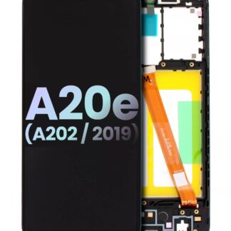 LCD Display mit Rahmen für Samsung Galaxy A20e (A202 / 2019) (Service Pack)
