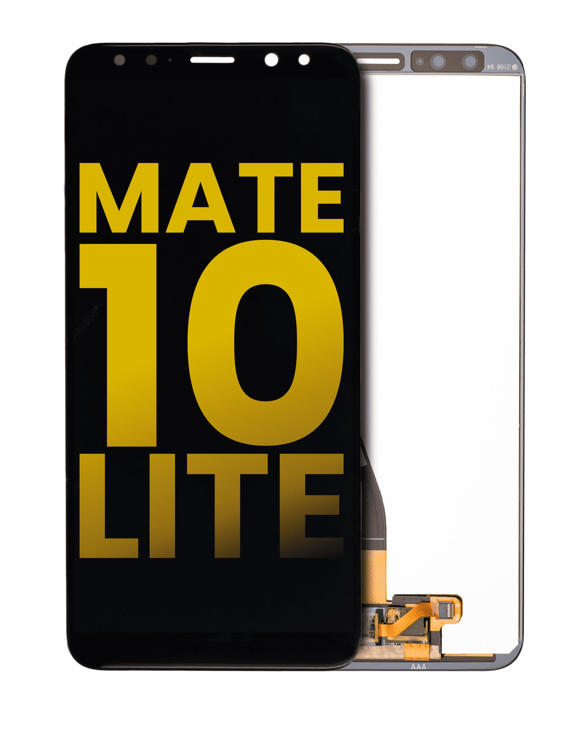 LCD Display ohne Rahmen für Huawei Mate 10 Lite (professionell aufgearbeitet) (Black (Schwarz))