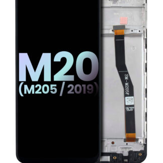 OLED Display mit Rahmen für Samsung Galaxy M20 (M205 / 2019) (Service Pack)