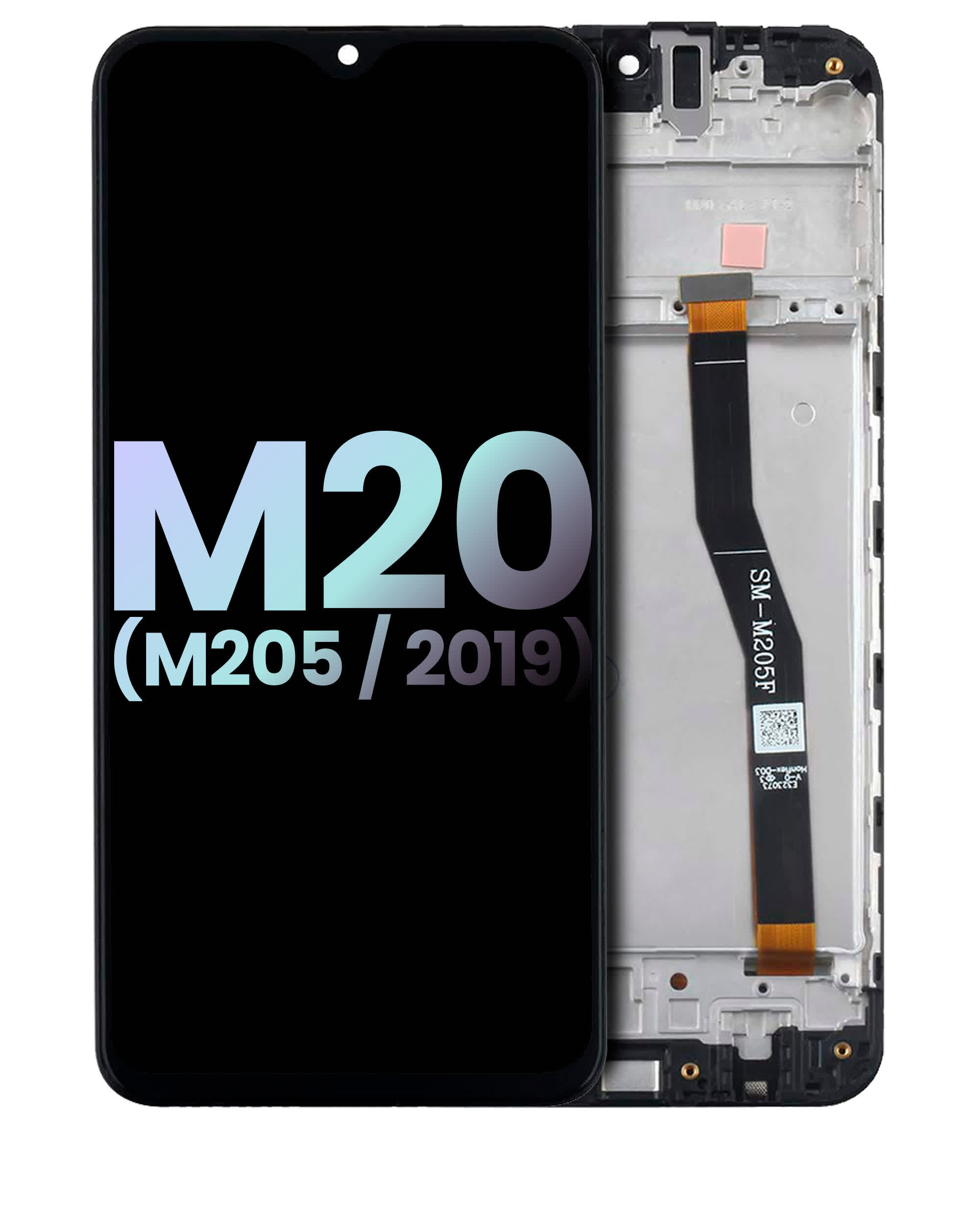 OLED Display mit Rahmen für Samsung Galaxy M20 (M205 / 2019) (Service Pack)