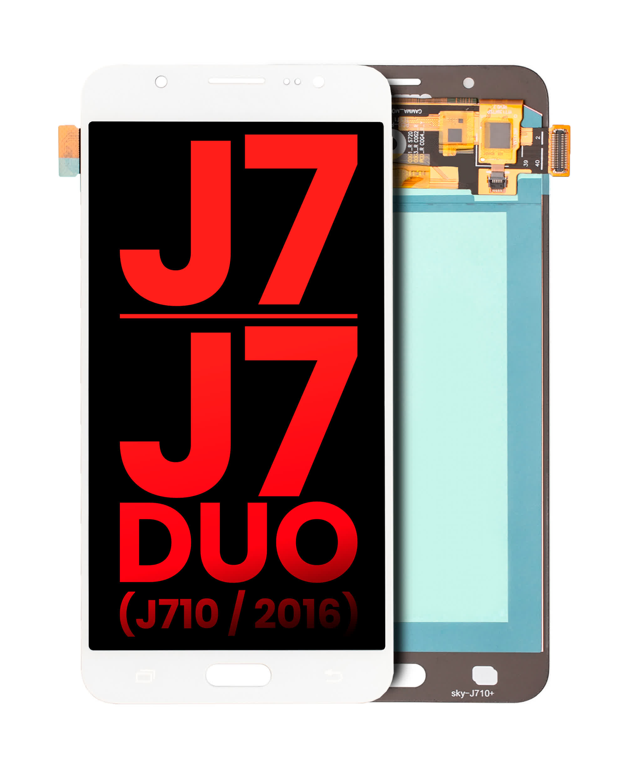 OLED Display ohne Rahmen für Samsung Galaxy J7 / J7 Duo (J710 / 2016) (Aftermarket Plus) (White (Weiß))