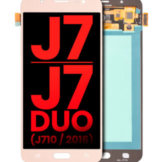 OLED Display ohne Rahmen für Samsung Galaxy J7 / J7 Duo (J710 / 2016) (Aftermarket Plus) (Gold)