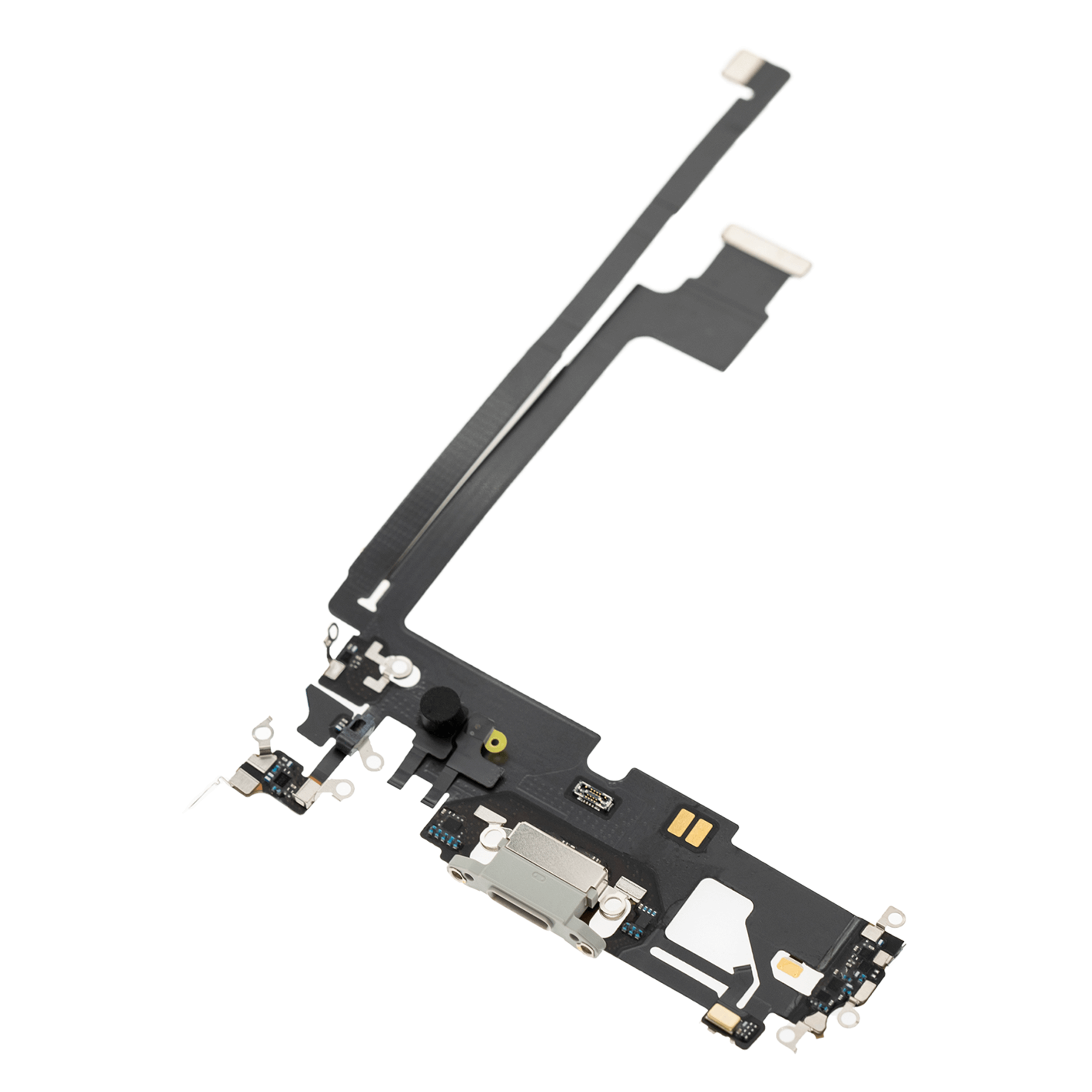 Ladebuchse Flexkabel für iPhone 12 Pro Max (ausgebautes Originalteil) (Silver (Silber)) – Bild 4