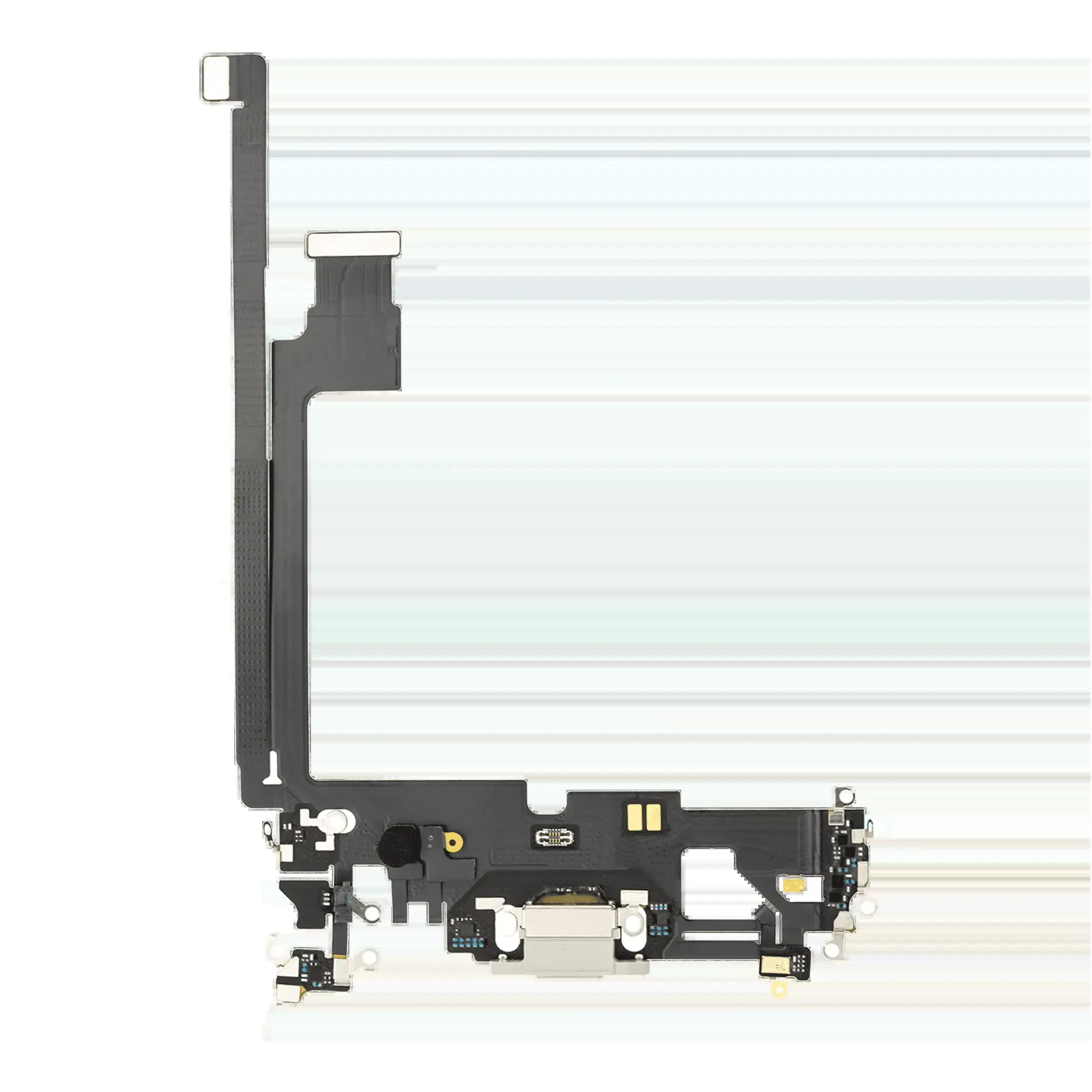 Ladebuchse Flexkabel für iPhone 12 Pro Max (ausgebautes Originalteil) (Silver (Silber))