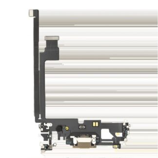 Ladebuchse Flexkabel für iPhone 12 Pro Max (ausgebautes Originalteil) (Gold)