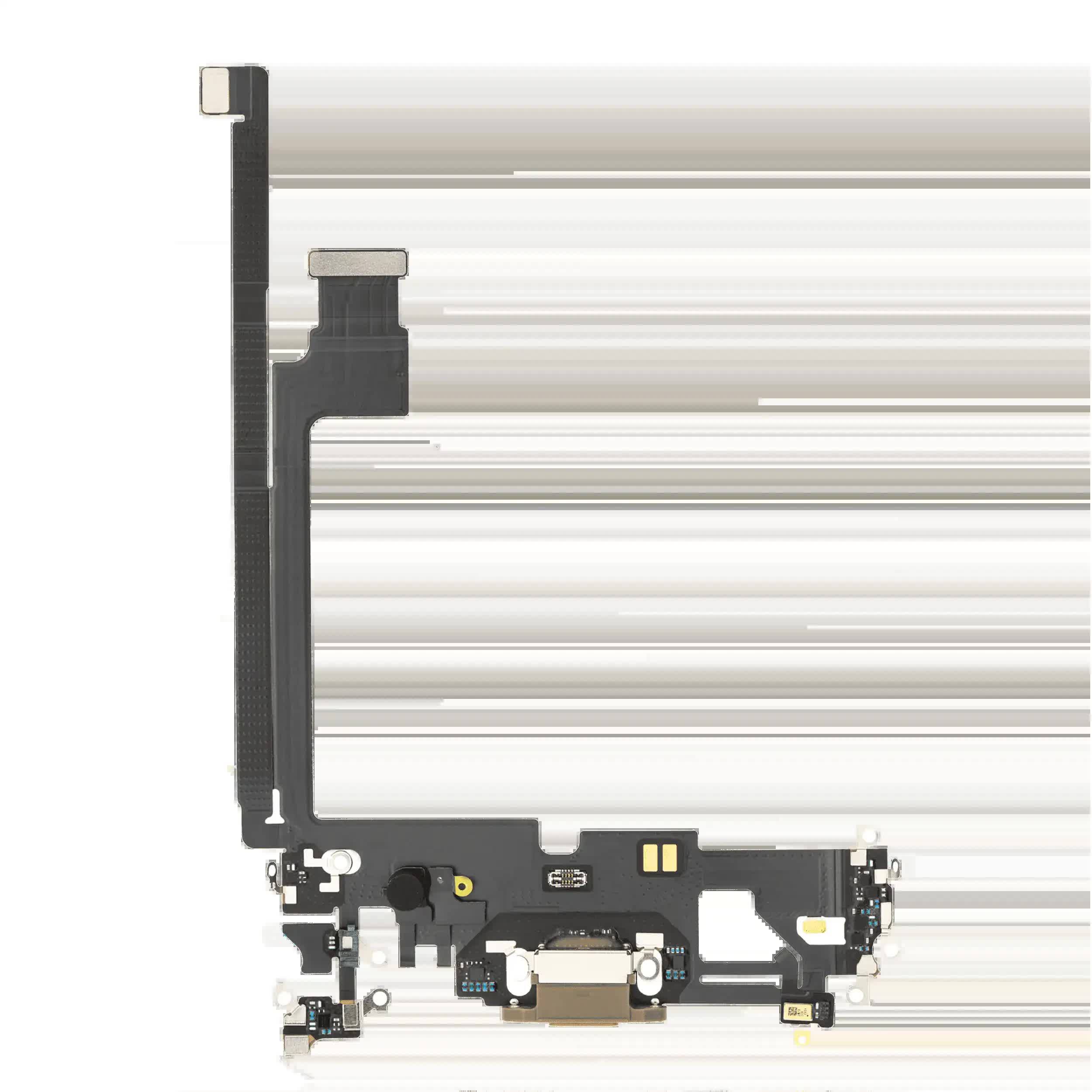 Ladebuchse Flexkabel für iPhone 12 Pro Max (ausgebautes Originalteil) (Gold)
