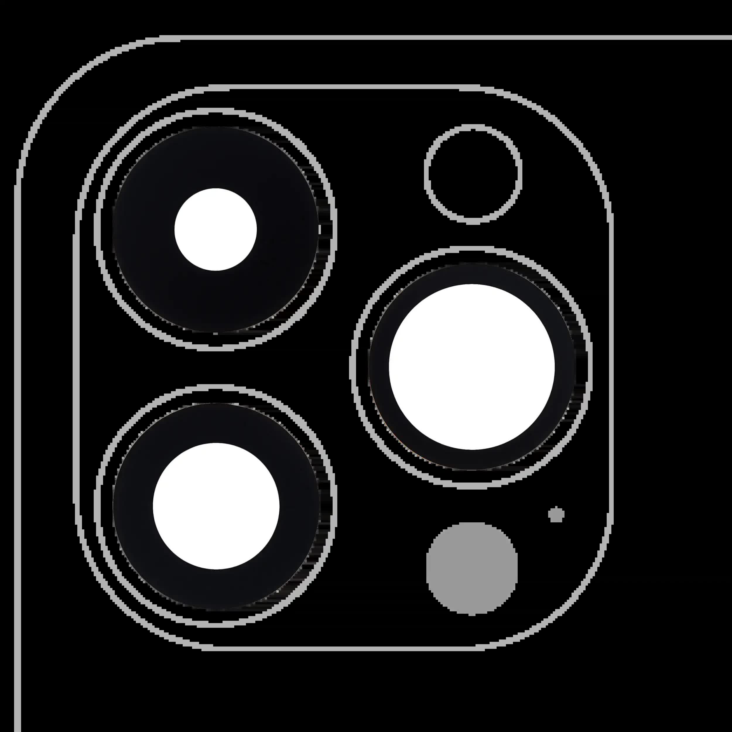 Rückkamera-Glas (nur Glas) mit Klebefolie für iPhone 14 Pro / 14 Pro Max (3-teiliges Set) (Real Sapphire) (Premium) (10er-Pack)
