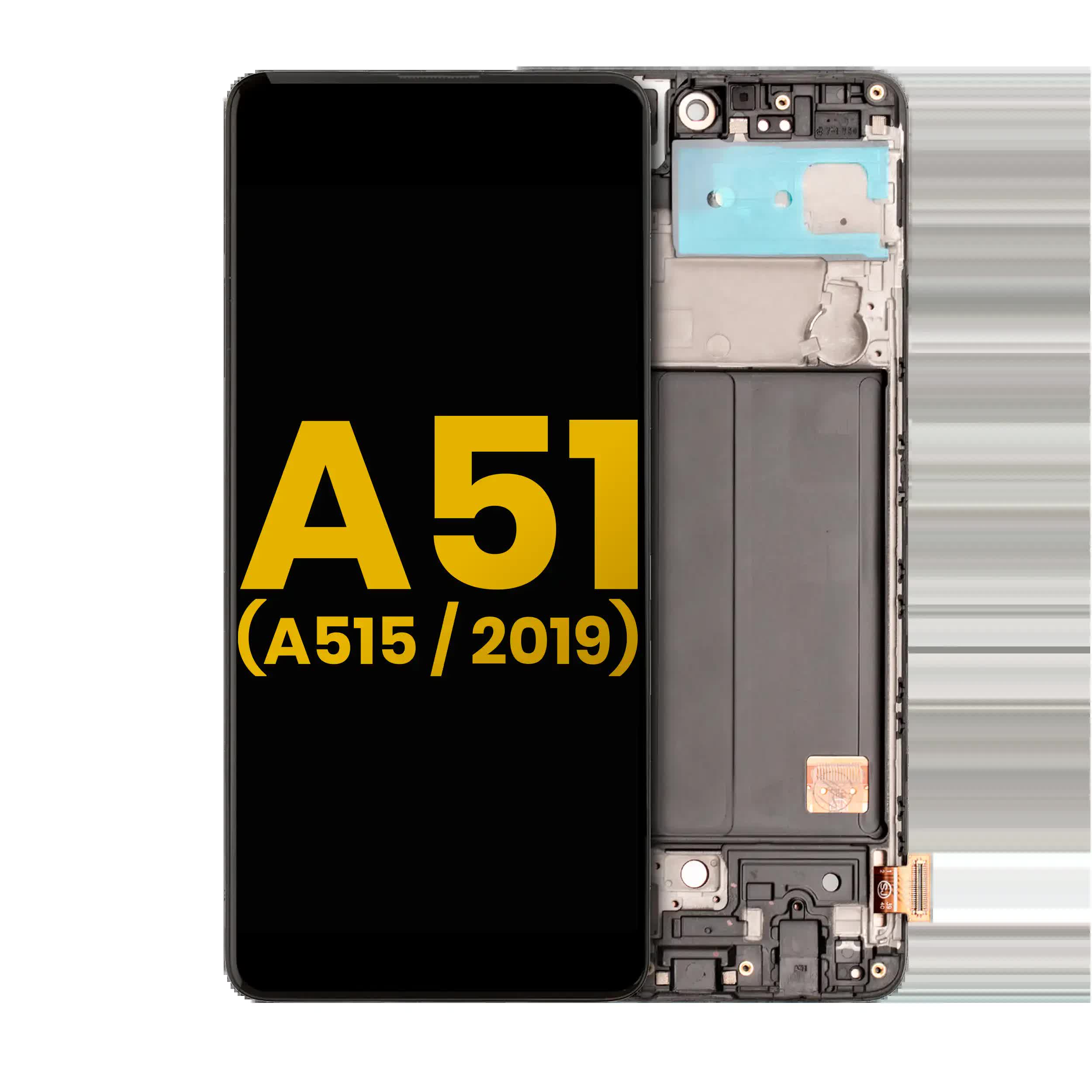 OLED Display mit Rahmen für Samsung Galaxy A51 4G (A515 / 2019) (professionell aufgearbeitet)