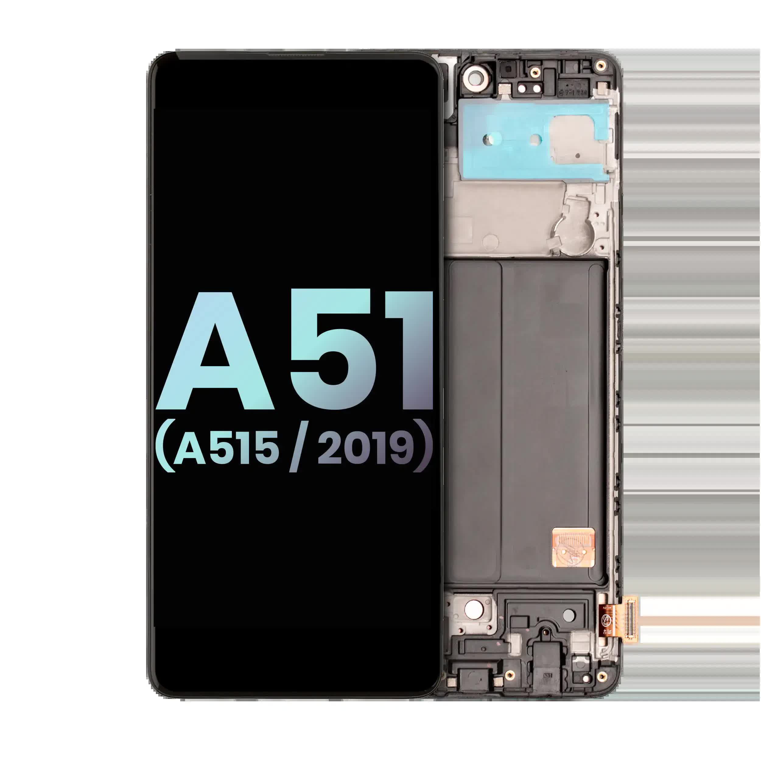 OLED Display mit Rahmen für Samsung Galaxy A51 4G (A515 / 2019) (Service Pack)