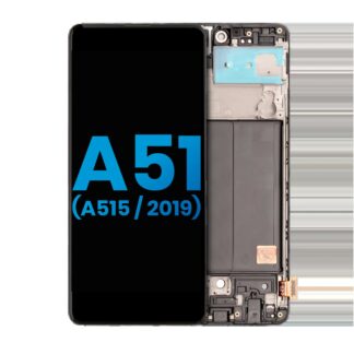 LCD Display mit Rahmen für Samsung Galaxy A51 4G (A515 / 2019) (No Fingerabdrucksensor) (Aftermarket: Incell)