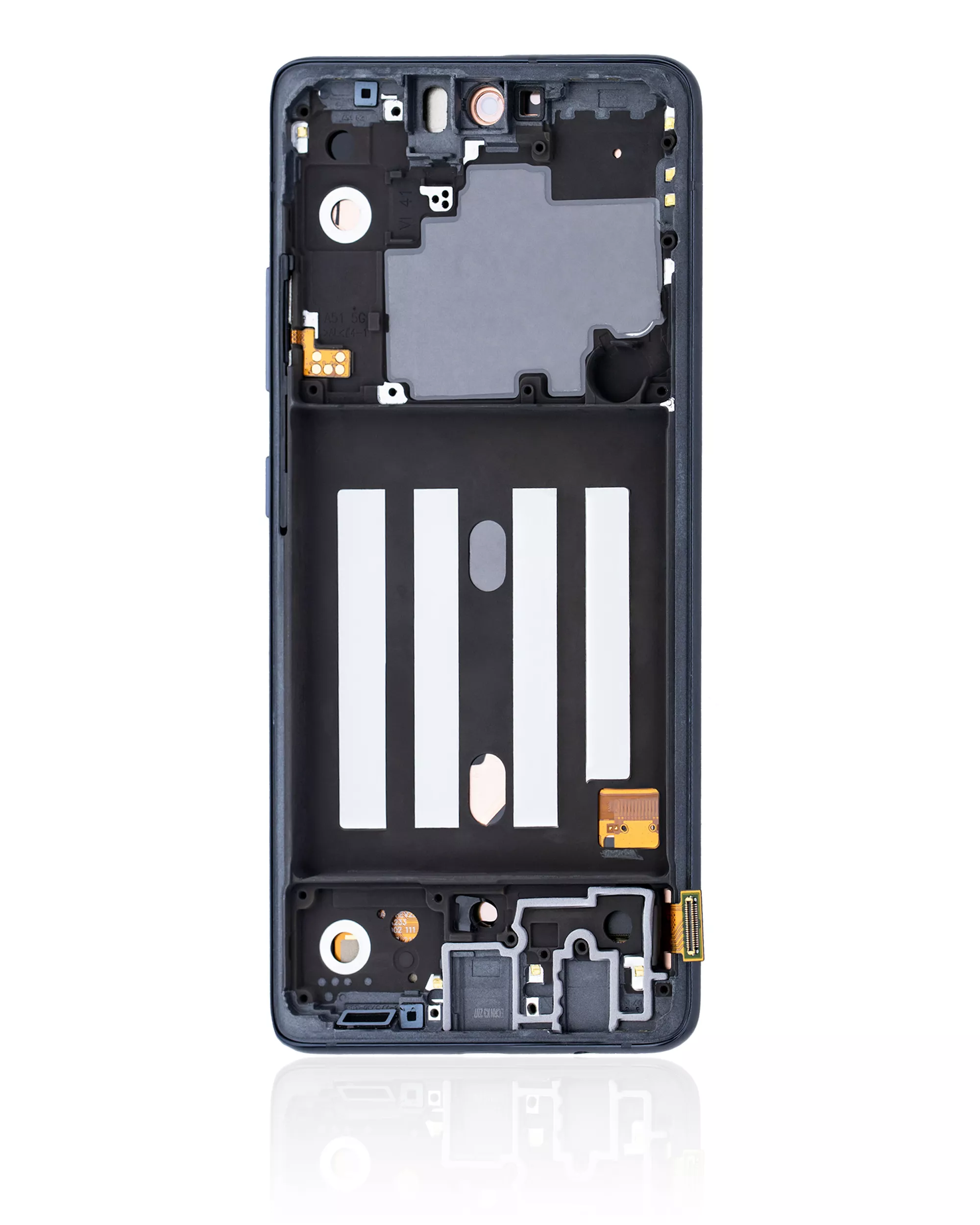 OLED Display mit Rahmen für Samsung Galaxy A51 5G (A516 / 2020) (Non-Verizon 5G UW Rahmen) (Service Pack) (Prism Cube Black) – Bild 3
