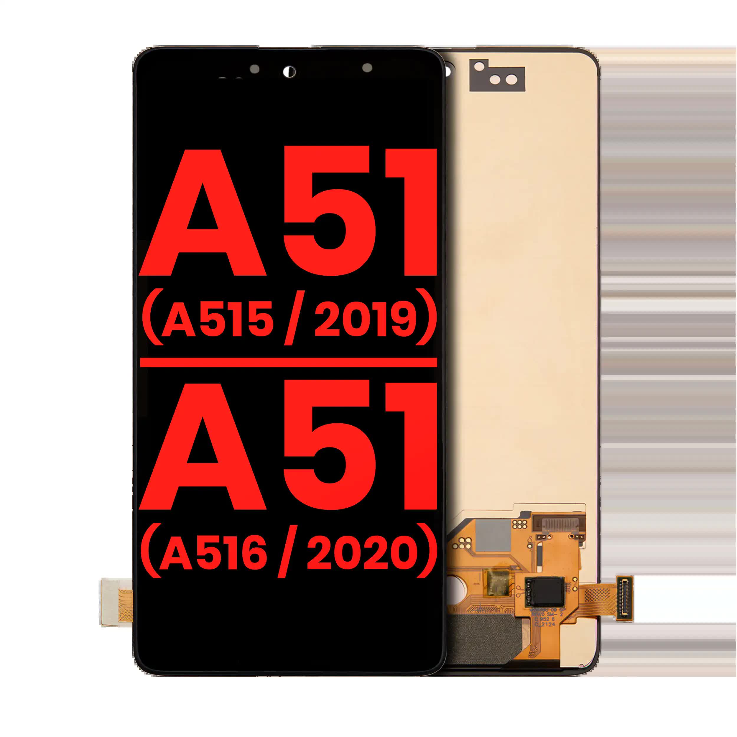 OLED Display ohne Rahmen für Samsung Galaxy A51 4G (A515 / 2019) / 5G (A516 / 2020) (6.46") (Aftermarket Plus)