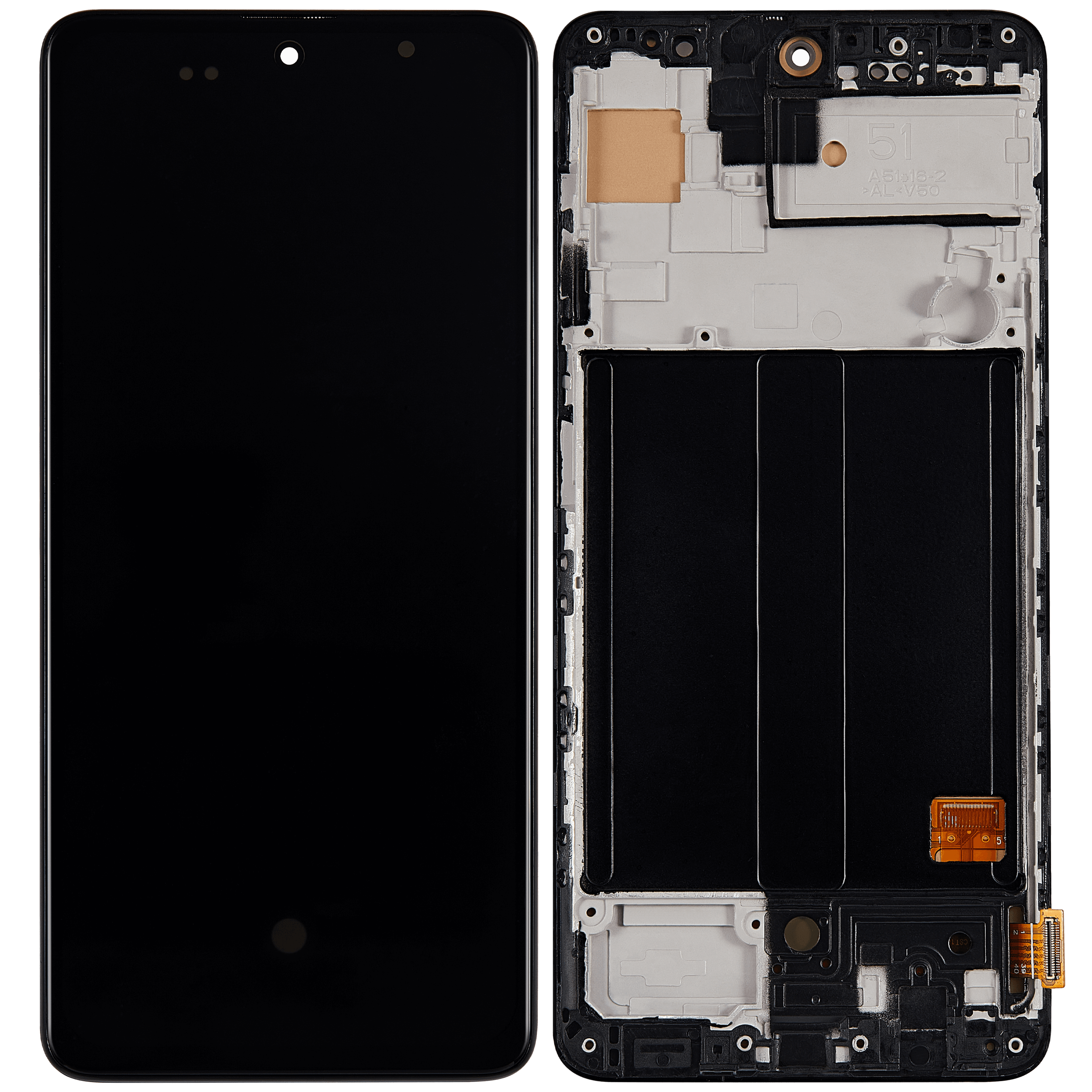 OLED Display mit Rahmen für Samsung Galaxy A51 4G (A515 / 2019) (6.46") (Aftermarket Plus) – Bild 2