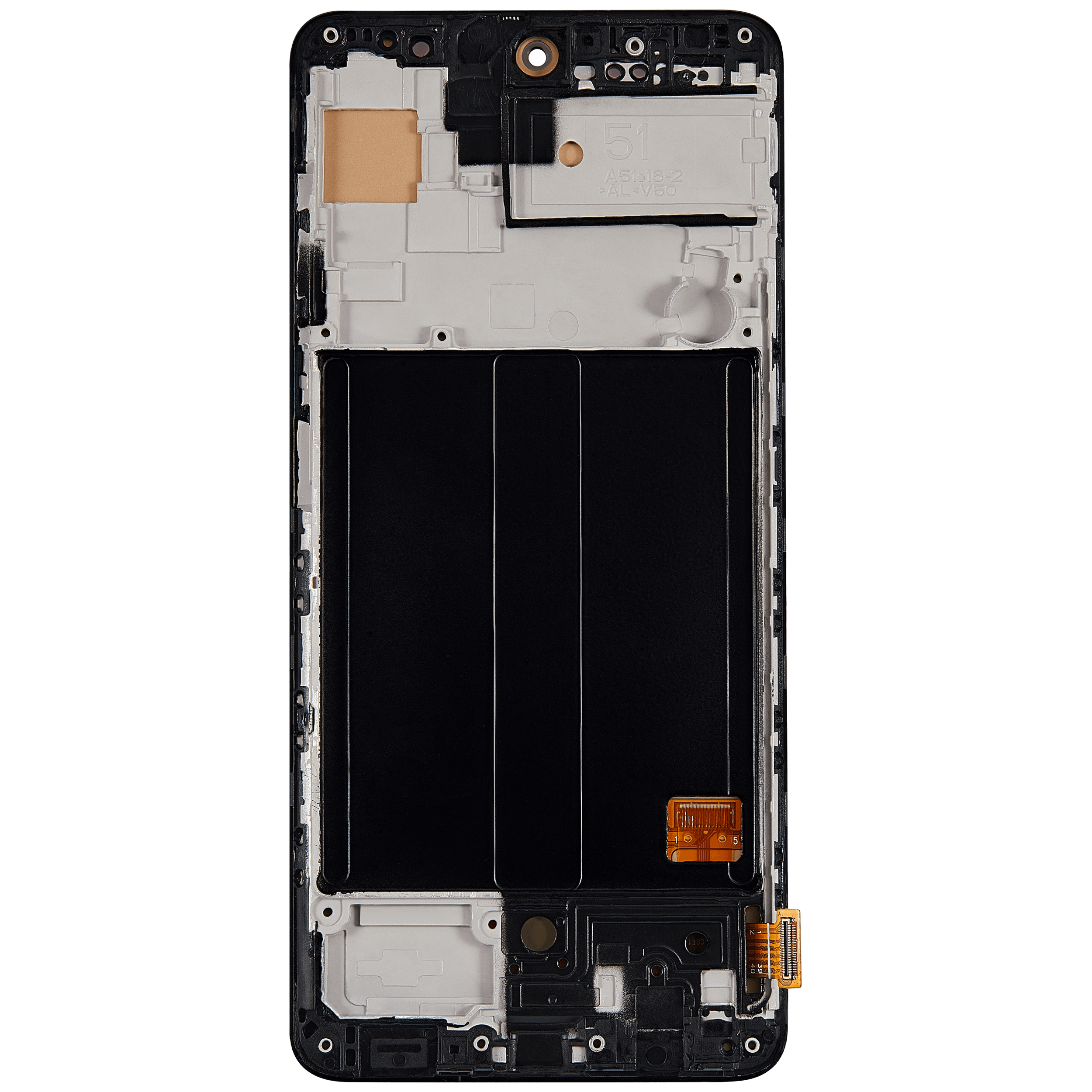 OLED Display mit Rahmen für Samsung Galaxy A51 4G (A515 / 2019) (6.46") (Aftermarket Plus) – Bild 4