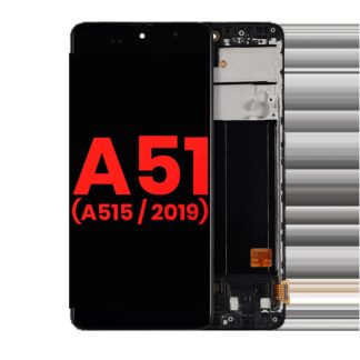 OLED Display mit Rahmen für Samsung Galaxy A51 4G (A515 / 2019) (6.46") (Aftermarket Plus)