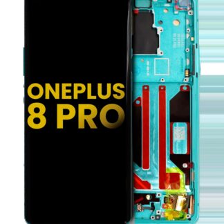 OLED Display mit Rahmen für OnePlus 8 Pro (professionell aufgearbeitet) (Glacial Green)