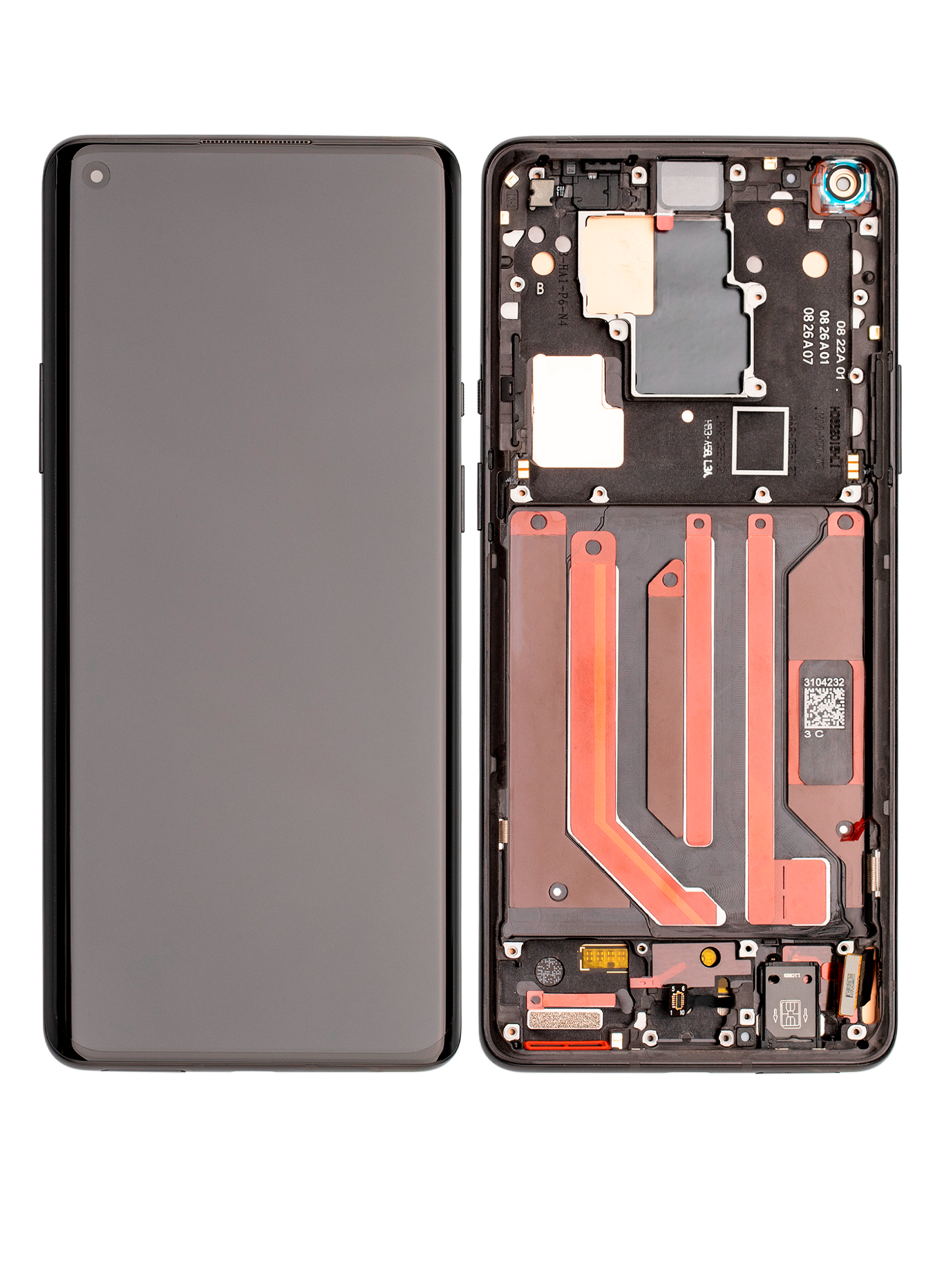 OLED Display mit Rahmen für OnePlus 8 Pro (professionell aufgearbeitet) (Onyx Black) – Bild 4