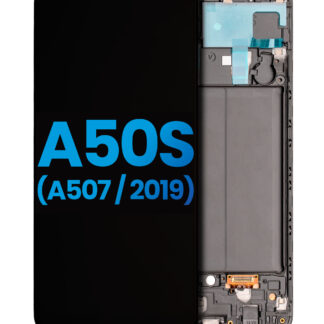LCD Display mit Rahmen für Samsung Galaxy A50s (A507 / 2019) (Aftermarket: Incell)