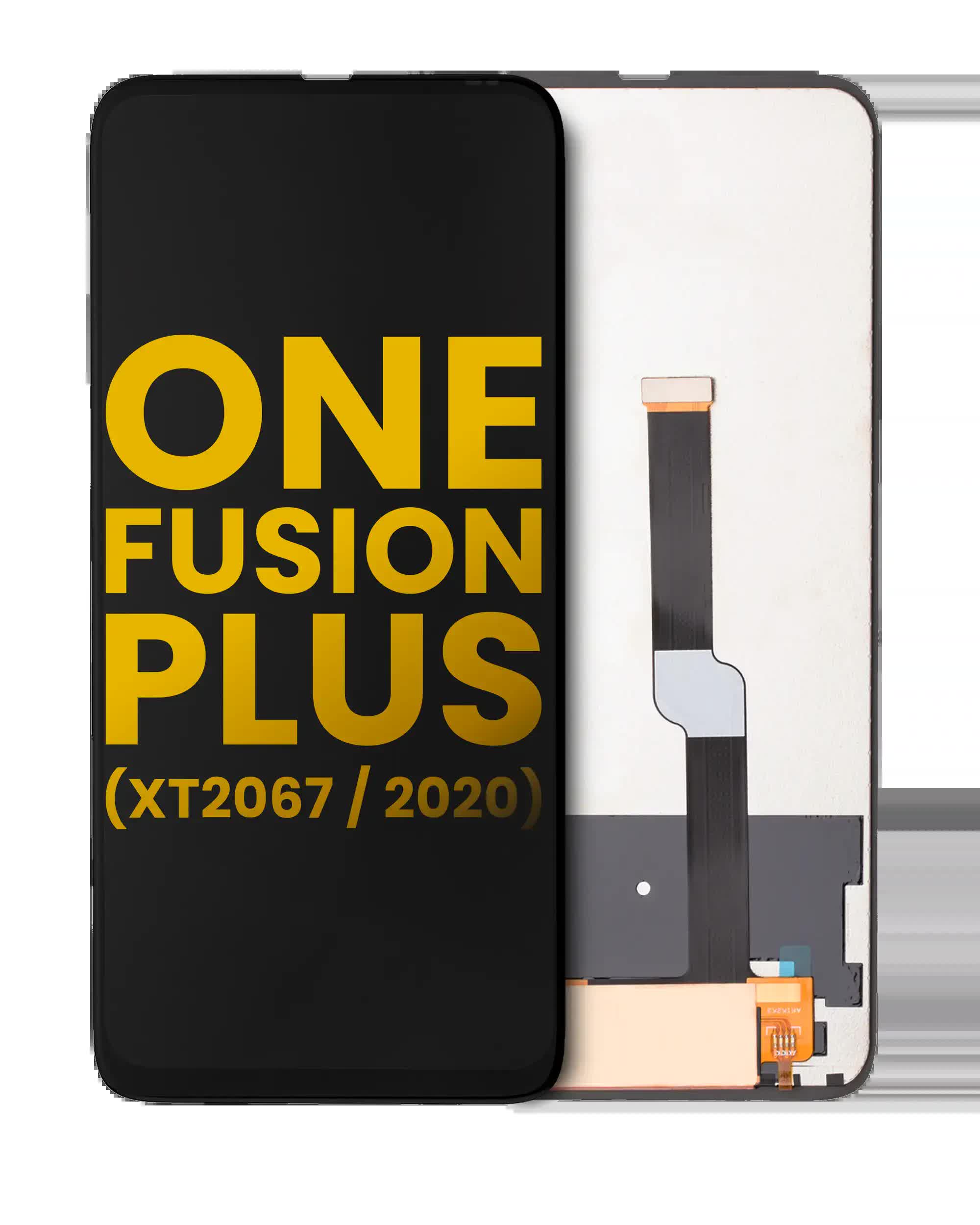 LCD Display ohne Rahmen für Motorola One Fusion Plus (XT2067 / 2020) (professionell aufgearbeitet) (Black (Schwarz))