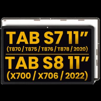 LCD Display ohne Rahmen für Samsung Galaxy Tab S7 11" (2020) (T870 / T875 / T876 / T878) / Tab S8 11" (2022) (X700 / X706) (professionell aufgearbeitet) (