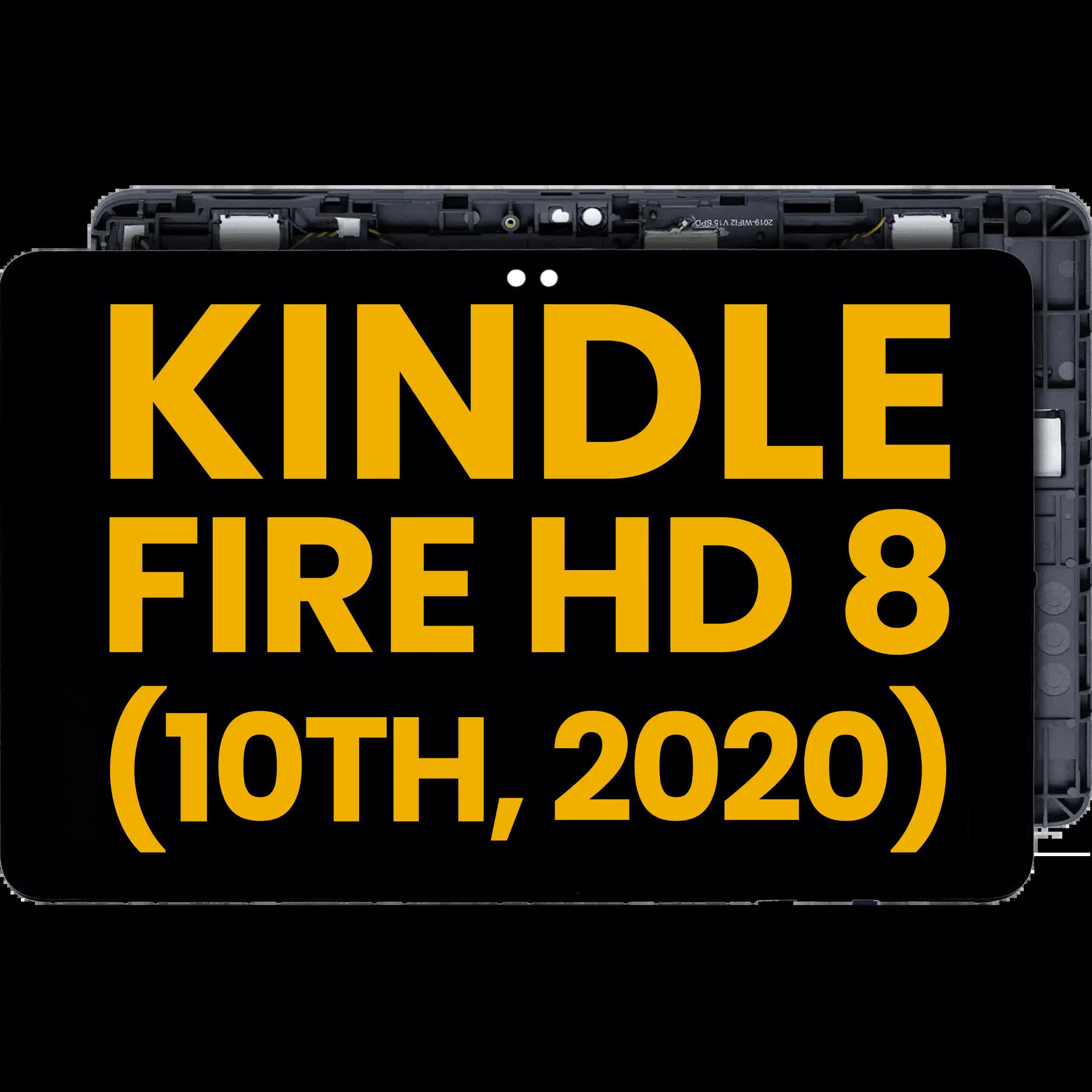 LCD Display mit Rahmen für Amazon Kindle Fire HD 8 (10th Gen, 2020) (professionell aufgearbeitet)