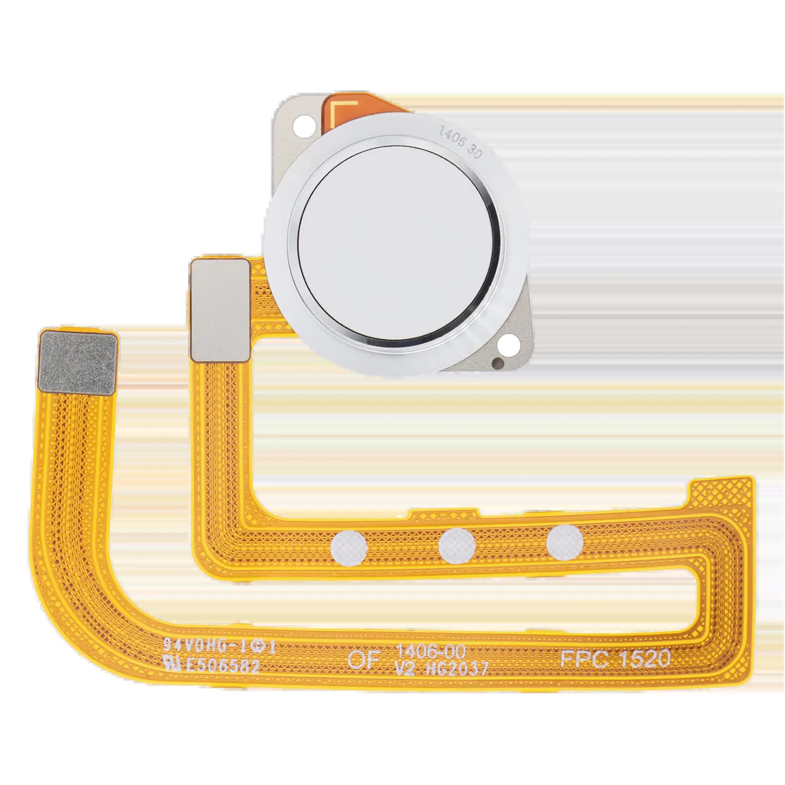 Fingerabdrucksensor mit Flexkabel für Motorola Moto G Fast (XT2045-3 / 2020) (Pearl White)