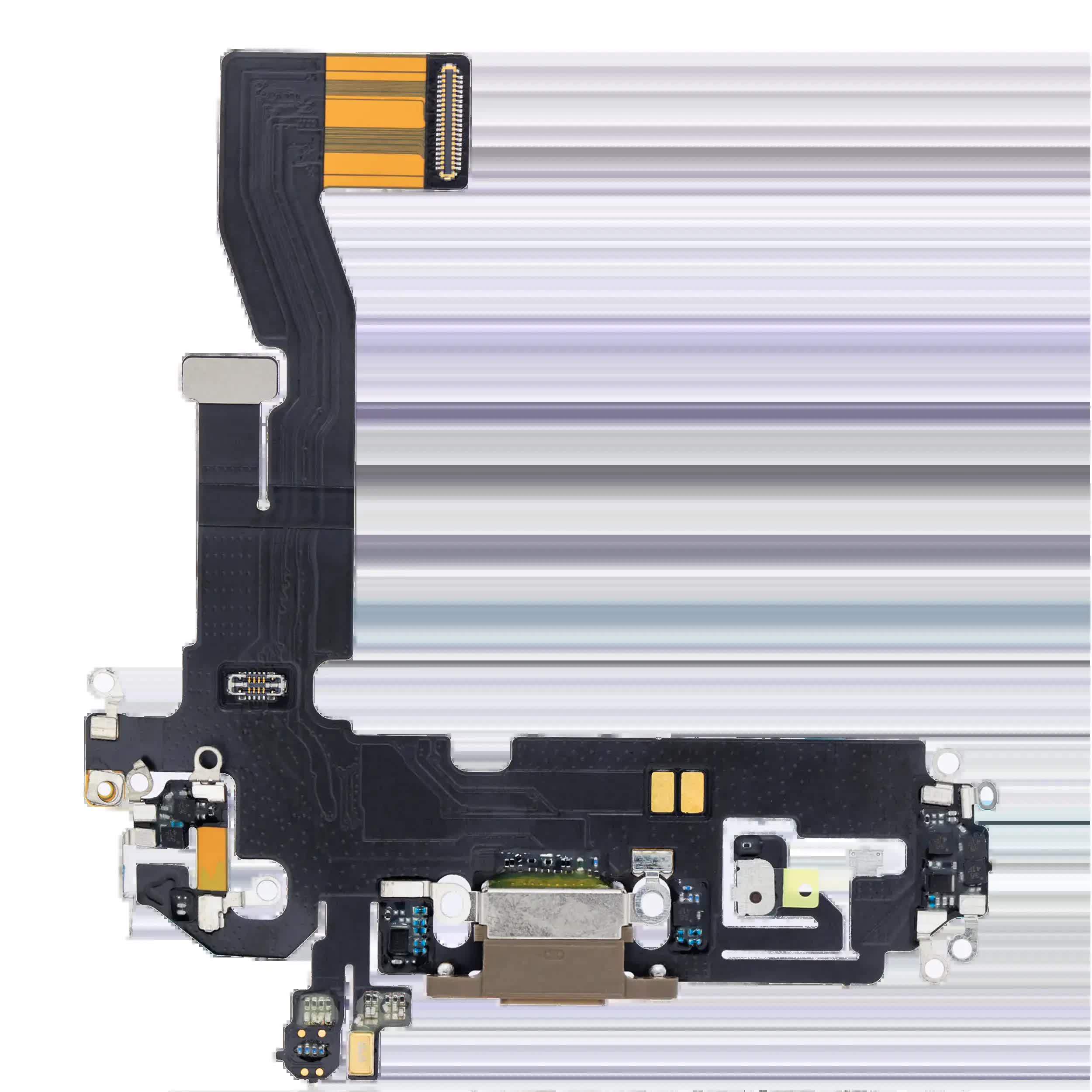 Ladebuchse Flexkabel für iPhone 12 Pro (Aftermarket Plus) (Gold)