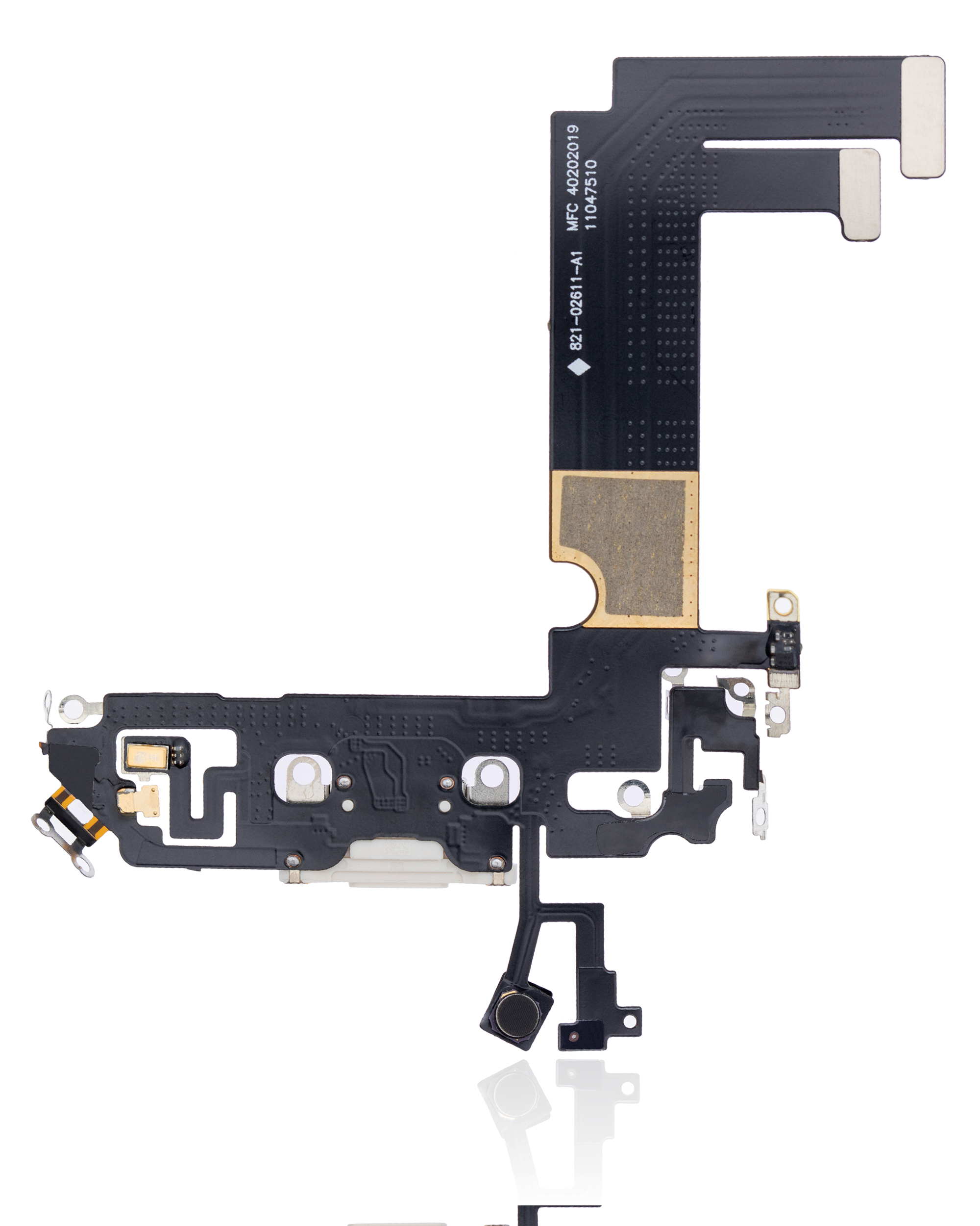 Ladebuchse Flexkabel für iPhone 12 Mini (Aftermarket Plus) (White (Weiß)) – Bild 3