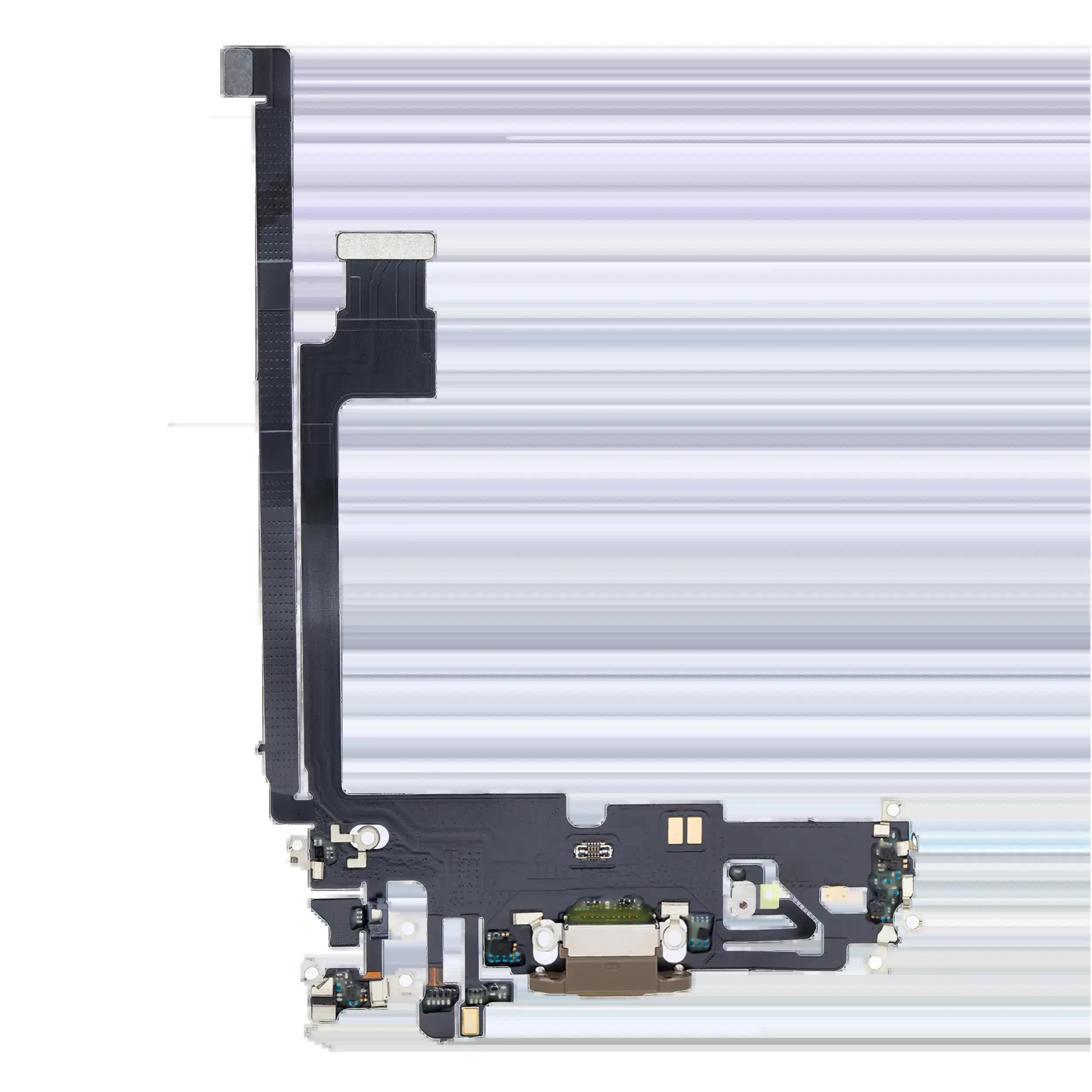 Ladebuchse Flexkabel für iPhone 12 Pro Max (Aftermarket Plus) (Gold)