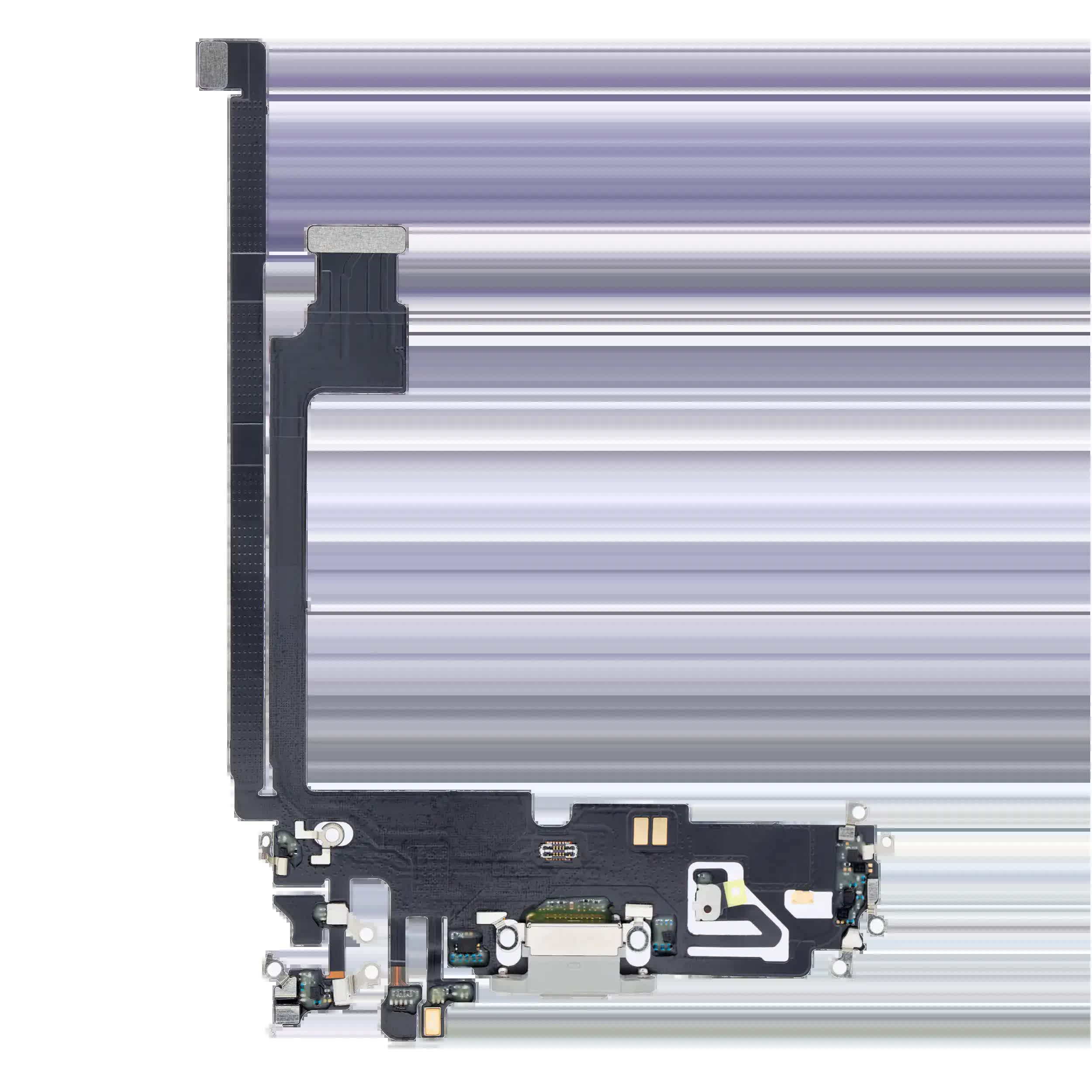 Ladebuchse Flexkabel für iPhone 12 Pro Max (Aftermarket Plus) (Silver (Silber))