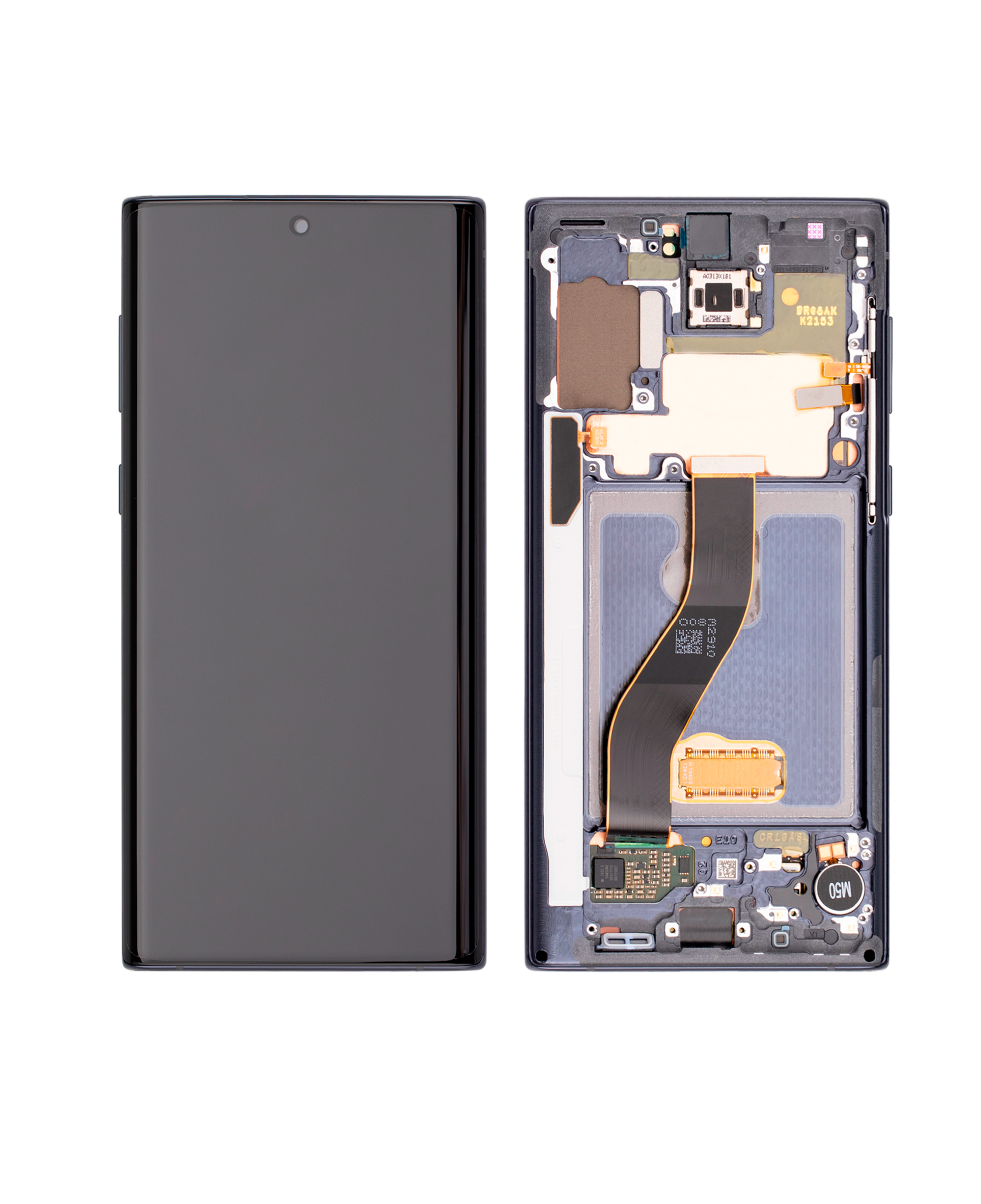OLED Display mit Rahmen für Samsung Galaxy Note 10 (professionell aufgearbeitet) (Aura Black) – Bild 2