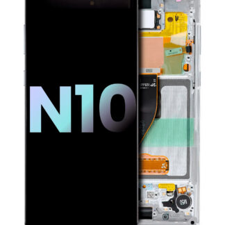 OLED Display mit Rahmen für Samsung Galaxy Note 10 (Service Pack) (Aura White)