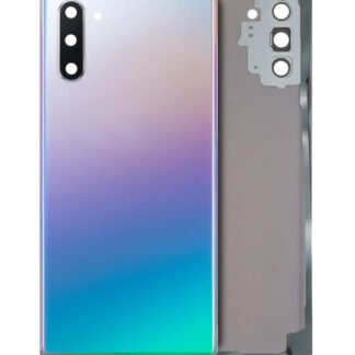 Rückdeckelglas mit Kameraglas für Samsung Galaxy Note 10 (Service Pack) (Aura Glow / Silver)