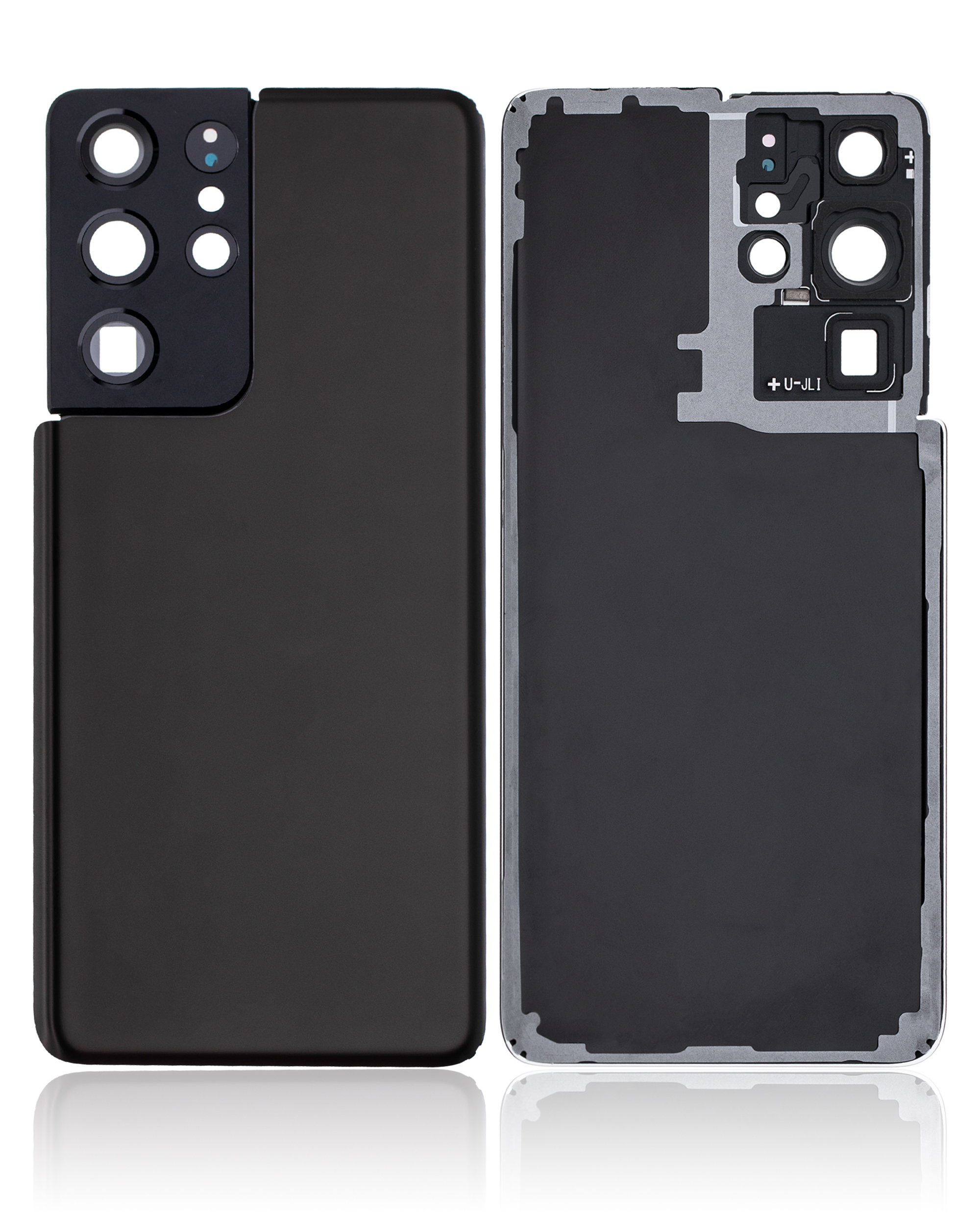 Rückdeckelglas mit Kameraglas für Samsung Galaxy S21 Ultra (Service Pack) (Phantom Black) – Bild 2