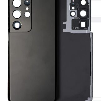 Rückdeckelglas mit Kameraglas für Samsung Galaxy S21 Ultra (Service Pack) (Phantom Black)