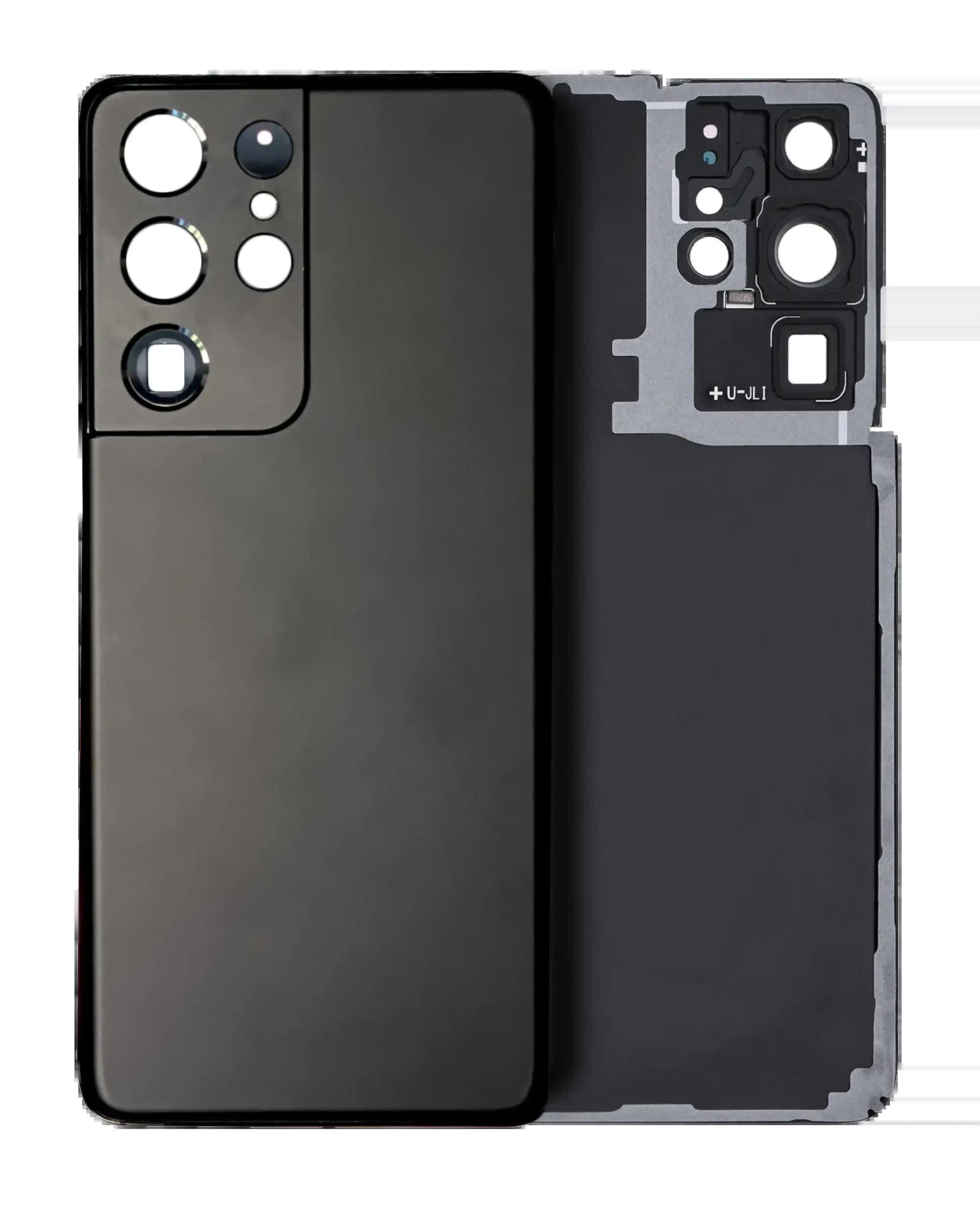 Rückdeckelglas mit Kameraglas für Samsung Galaxy S21 Ultra (Service Pack) (Phantom Black)