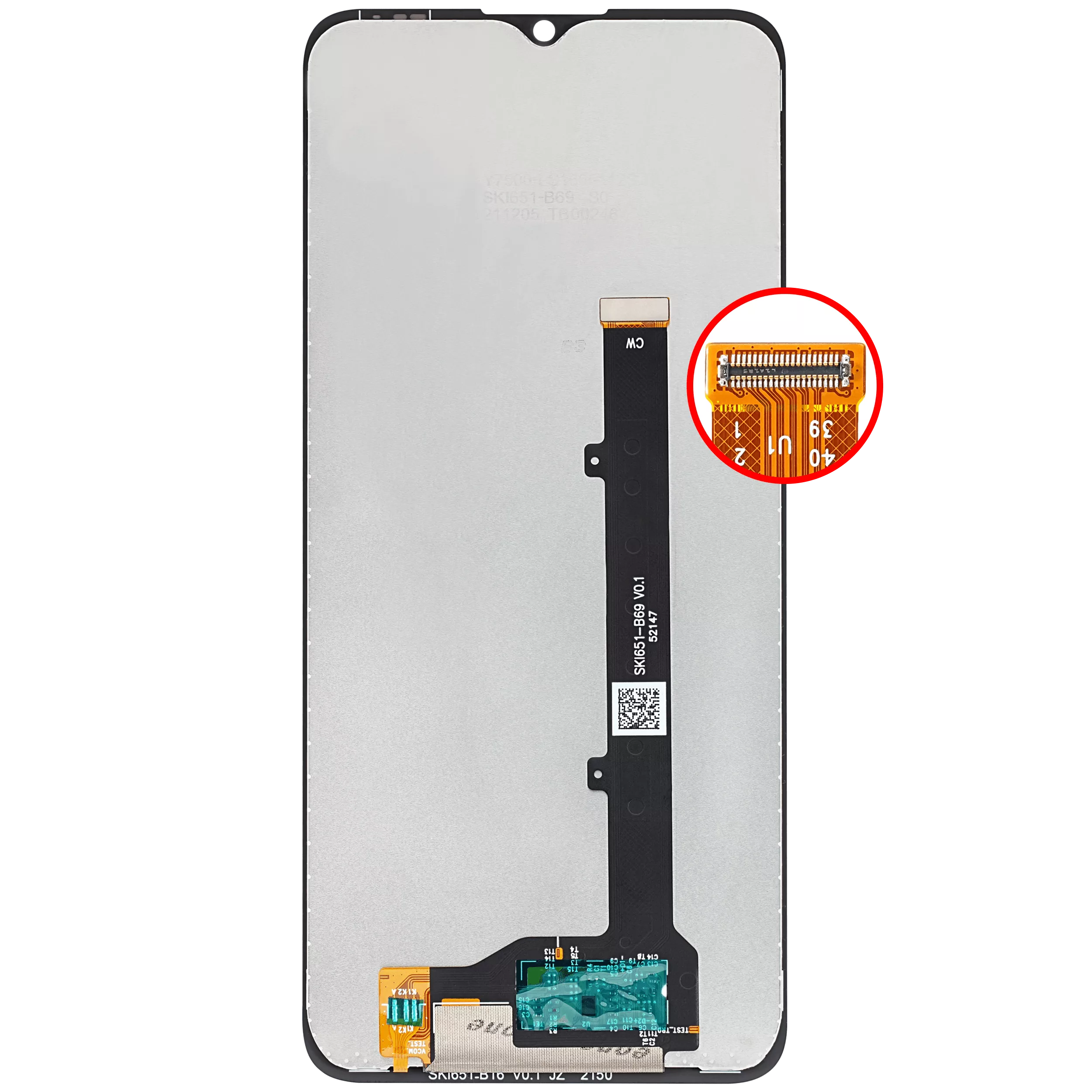 LCD Display ohne Rahmen für ZTE Blade A71 (A7030) (professionell aufgearbeitet) – Bild 4