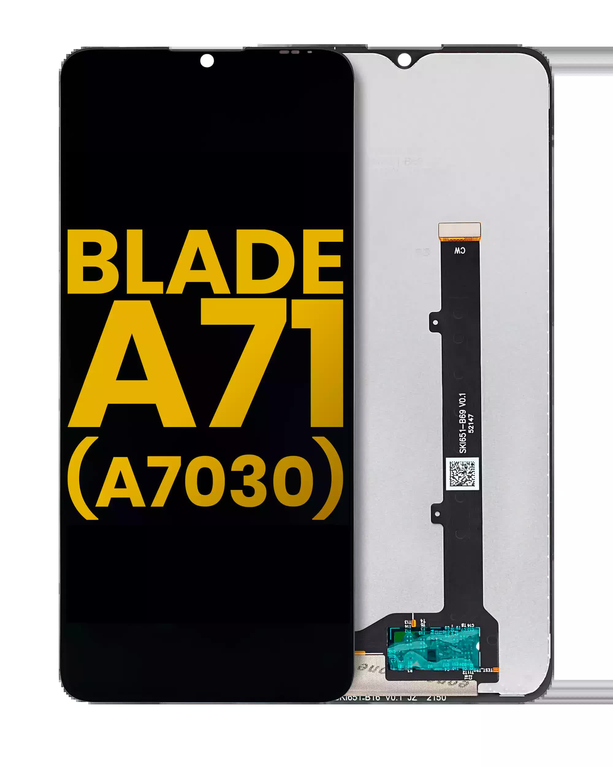 LCD Display ohne Rahmen für ZTE Blade A71 (A7030) (professionell aufgearbeitet)