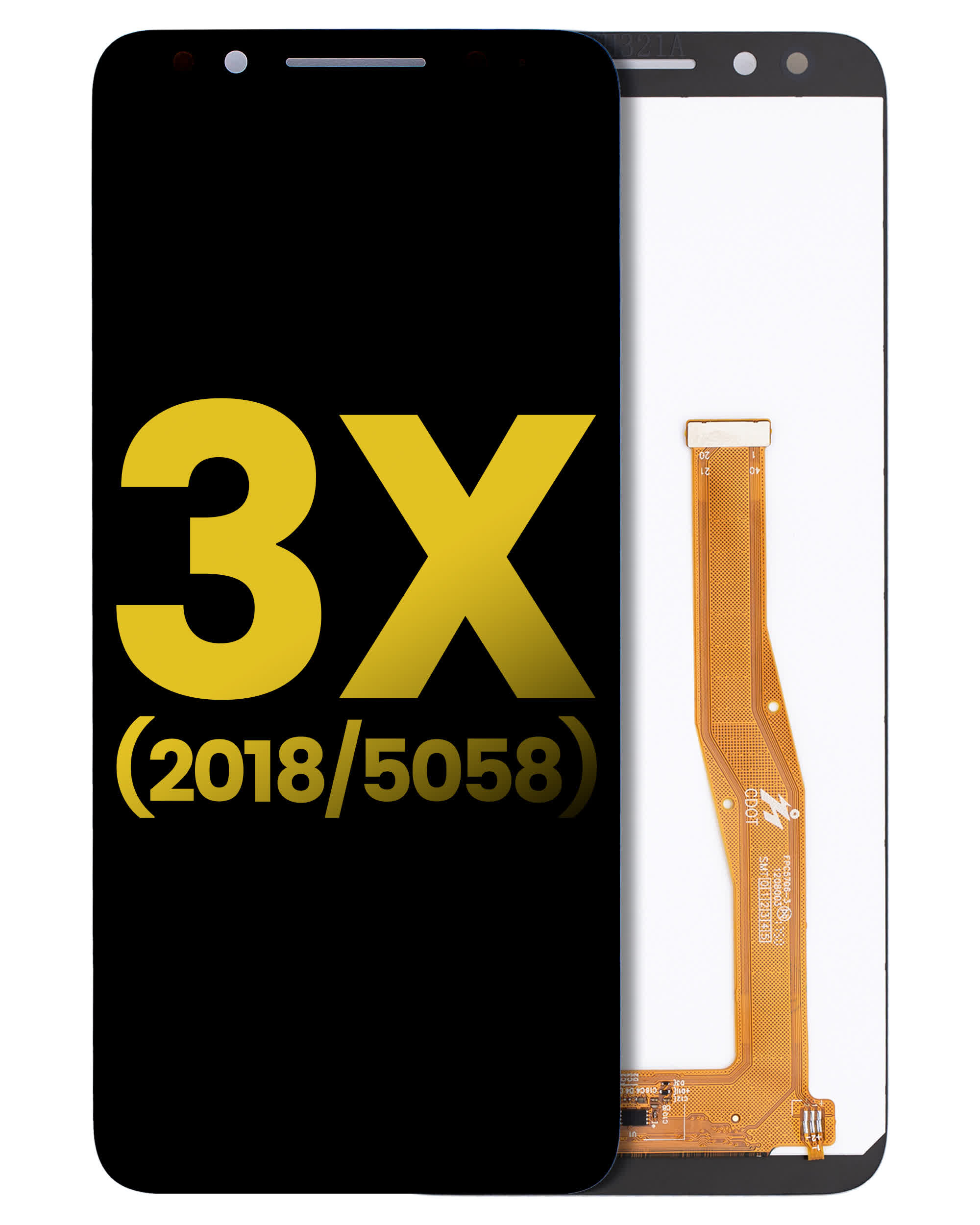LCD Display ohne Rahmen für Alcatel 3x (5058 / 2018) (professionell aufgearbeitet)
