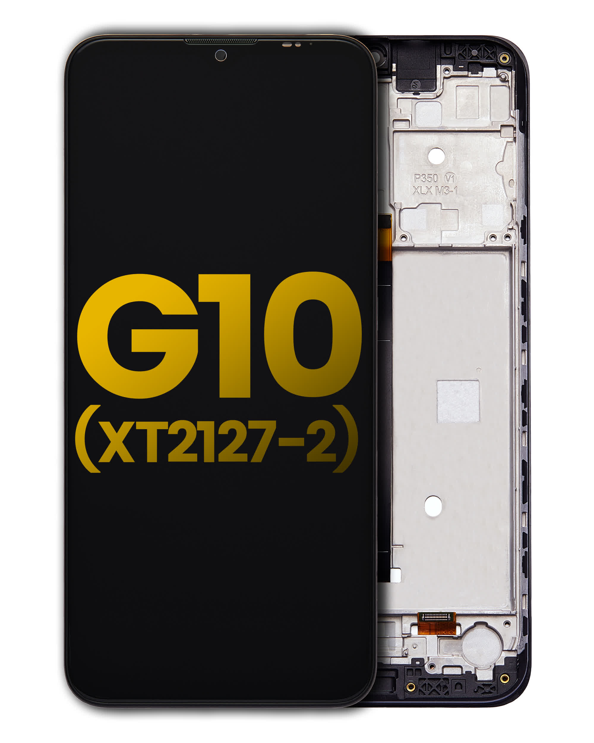 LCD Display mit Rahmen für Motorola Moto G10 (XT2127-2 / 2021) (professionell aufgearbeitet)