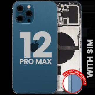 Rückgehäuse mit Kleinteilen für iPhone 12 Pro Max (EU / globale Version) (ausgebautes Originalteil: Grade B) (Pacific Blue)