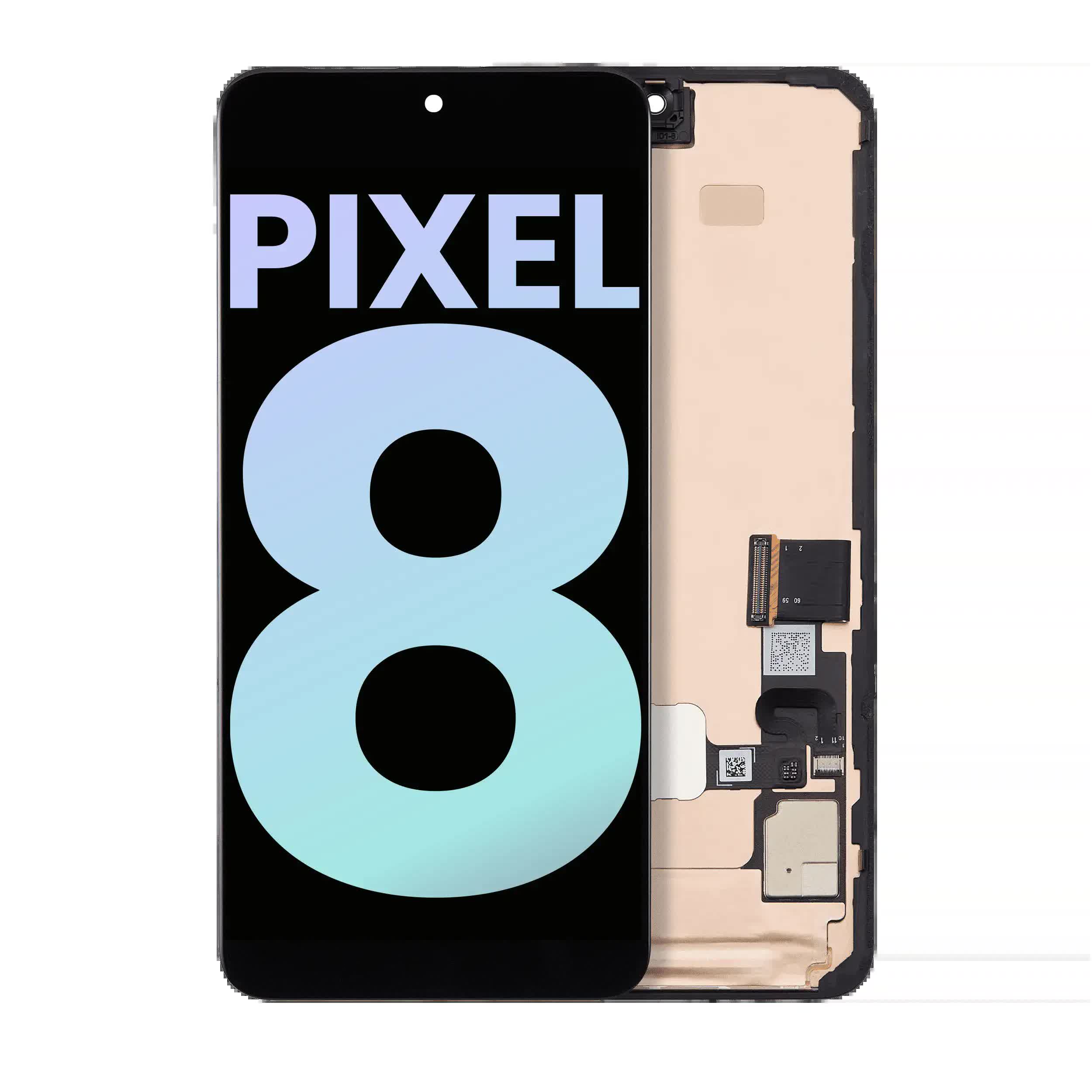 OLED Display mit Rahmen (mit Fingerprint Sensor) für Google Pixel 8 (Original)
