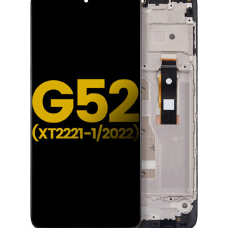 OLED Display mit Rahmen für Motorola Moto G52 (XT2221 / 2022) (professionell aufgearbeitet)