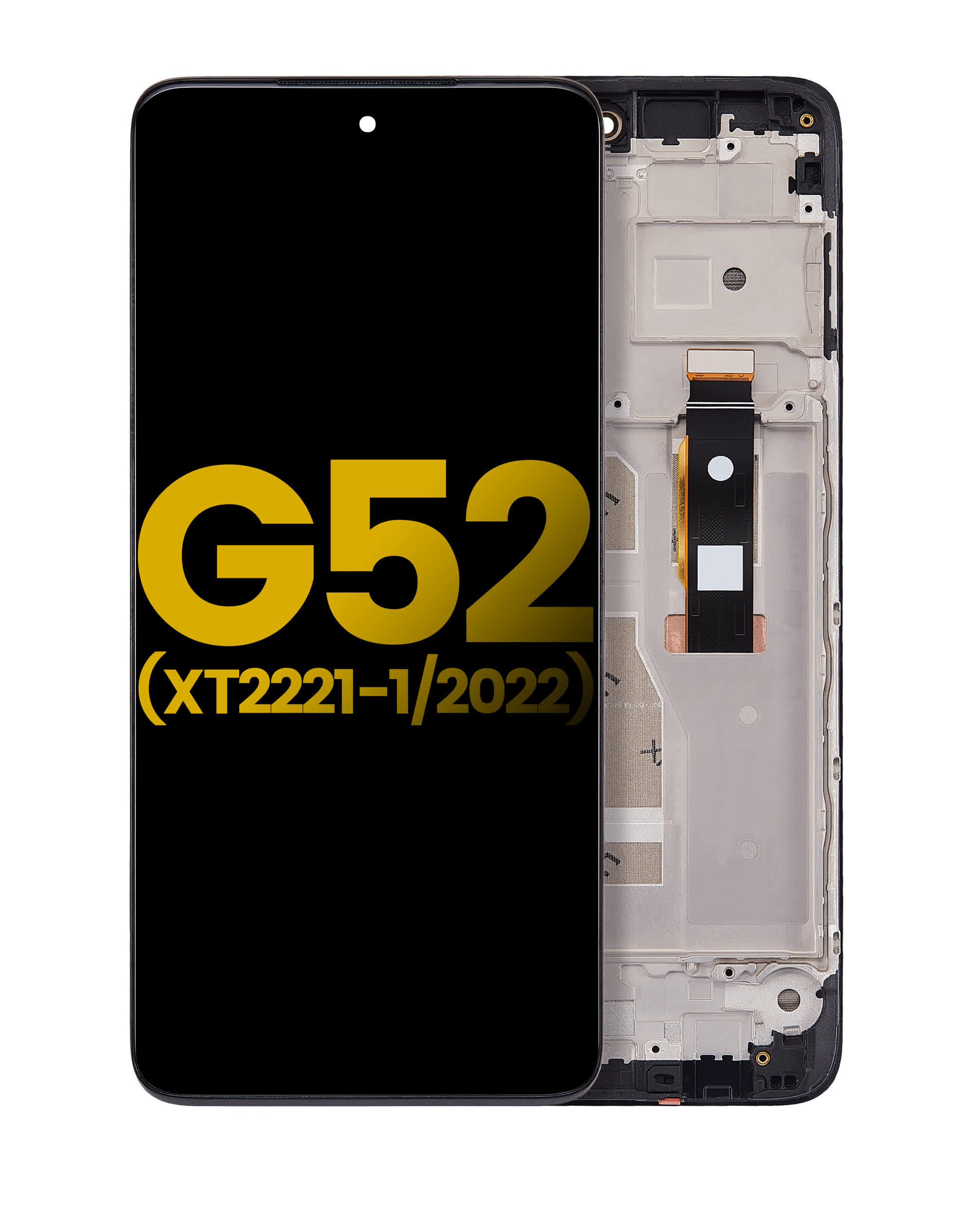 OLED Display mit Rahmen für Motorola Moto G52 (XT2221 / 2022) (professionell aufgearbeitet)