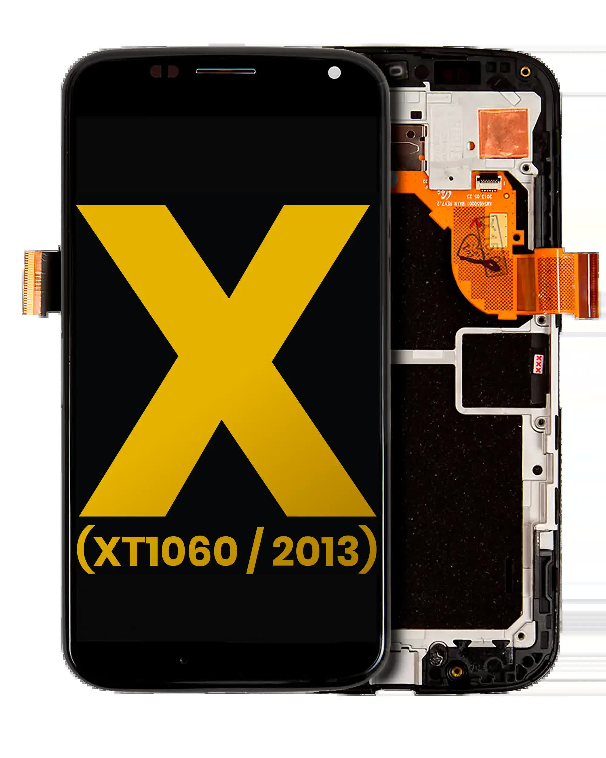 LCD Display mit Rahmen für Motorola Moto X (XT1060 / 2013) (professionell aufgearbeitet)