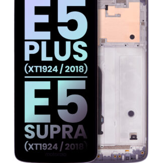 LCD Display mit Rahmen für Motorola Moto E5 Plus (XT1924 / 2018) / E5 Supra (XT1924 / 2018) (159MM) (US-Version) (Original) (Gray (Grau))