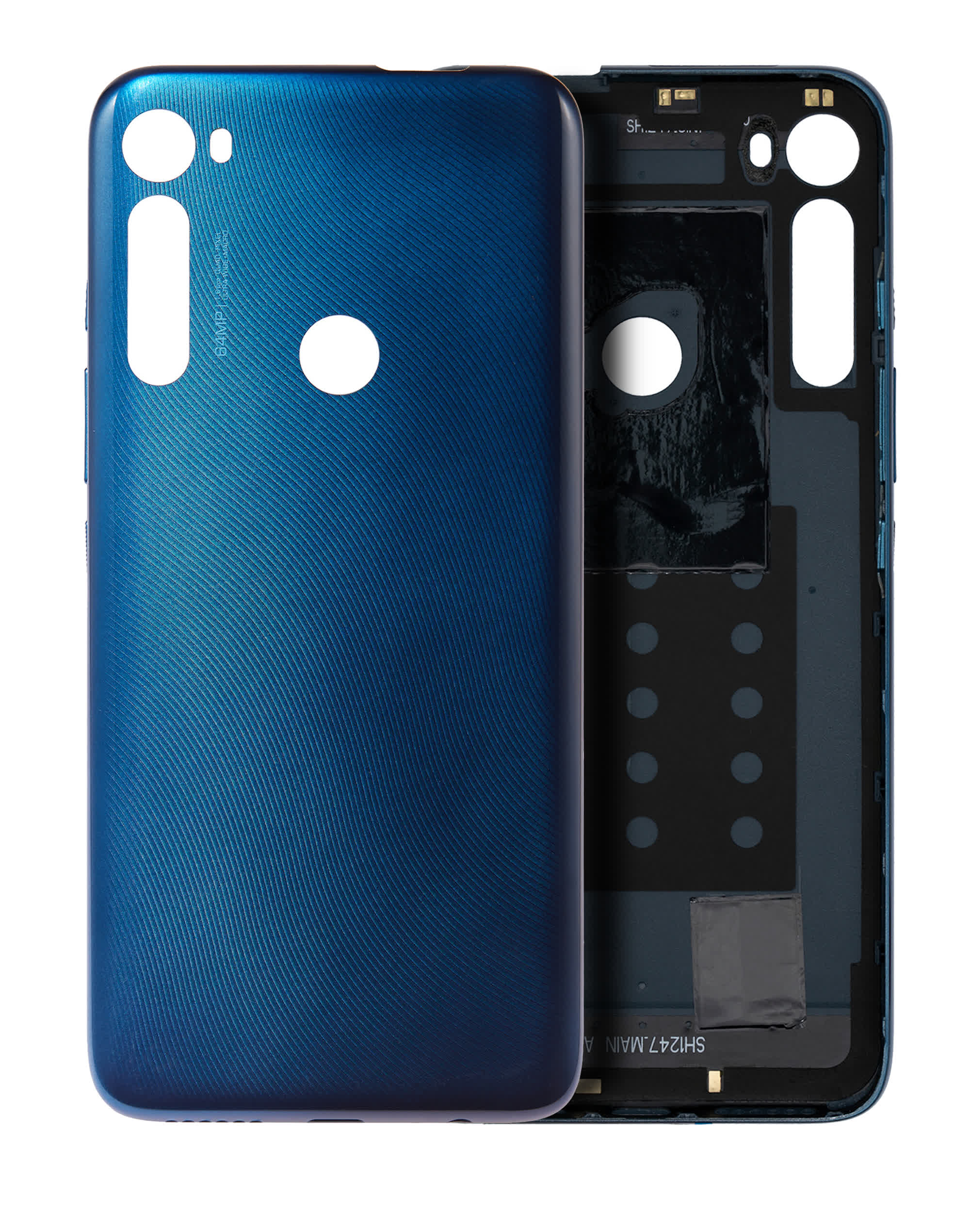 Rückdeckelglas für Motorola One Fusion Plus (XT2067 / 2020) (Original) (Twilight Blue)