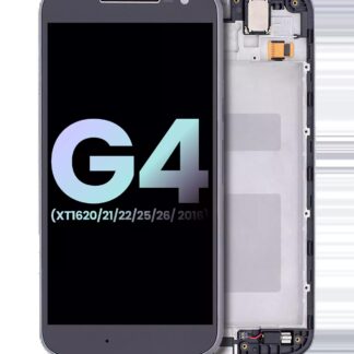 LCD Display mit Rahmen für Motorola Moto G4 (XT1620 / XT1621 / XT1622 / XT1625 / XT1626 / 2016) (Original) (Black (Schwarz))